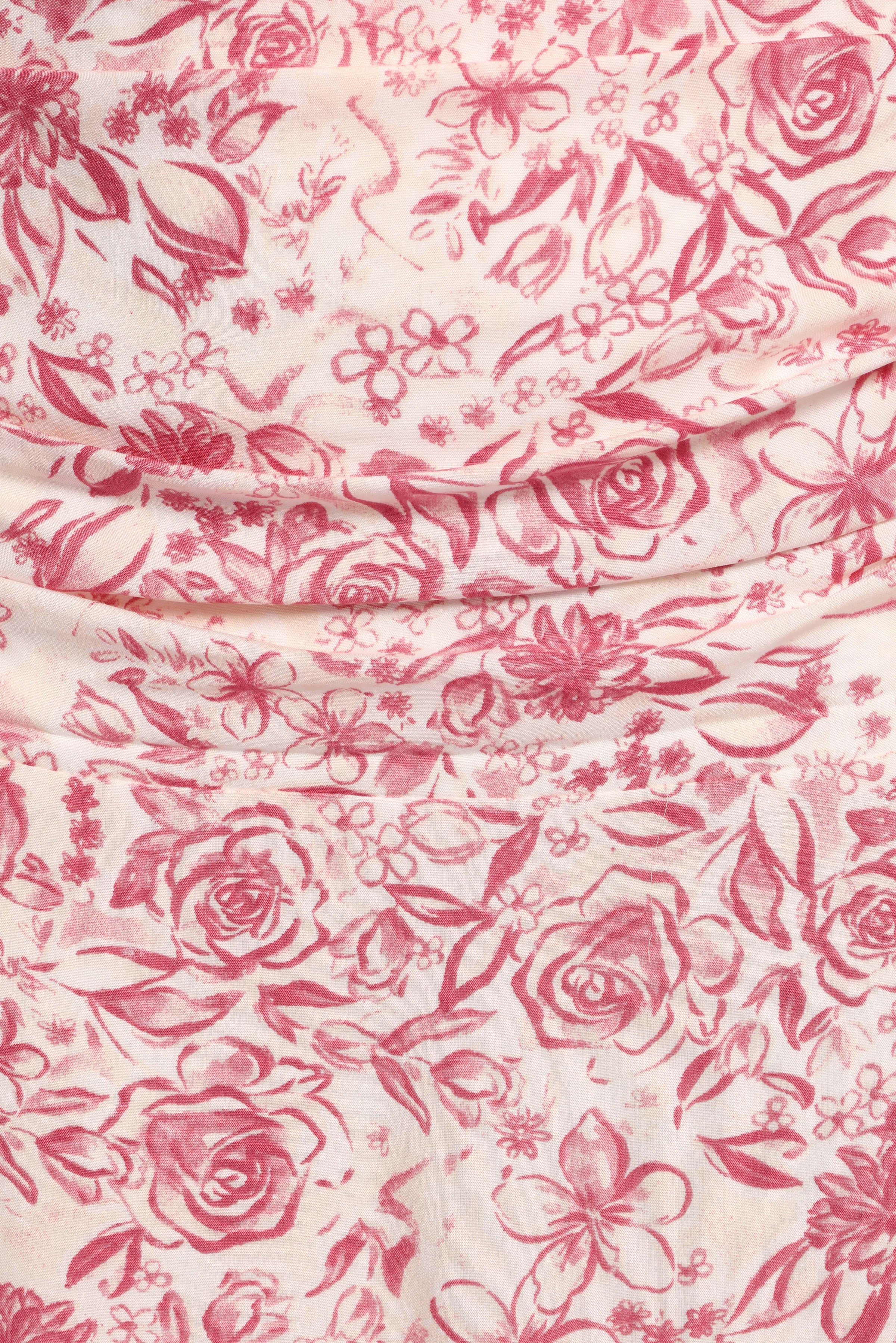 Petal and Pup USA BOTTOMS Velda Ruched Maxi Skirt - Pink Floral