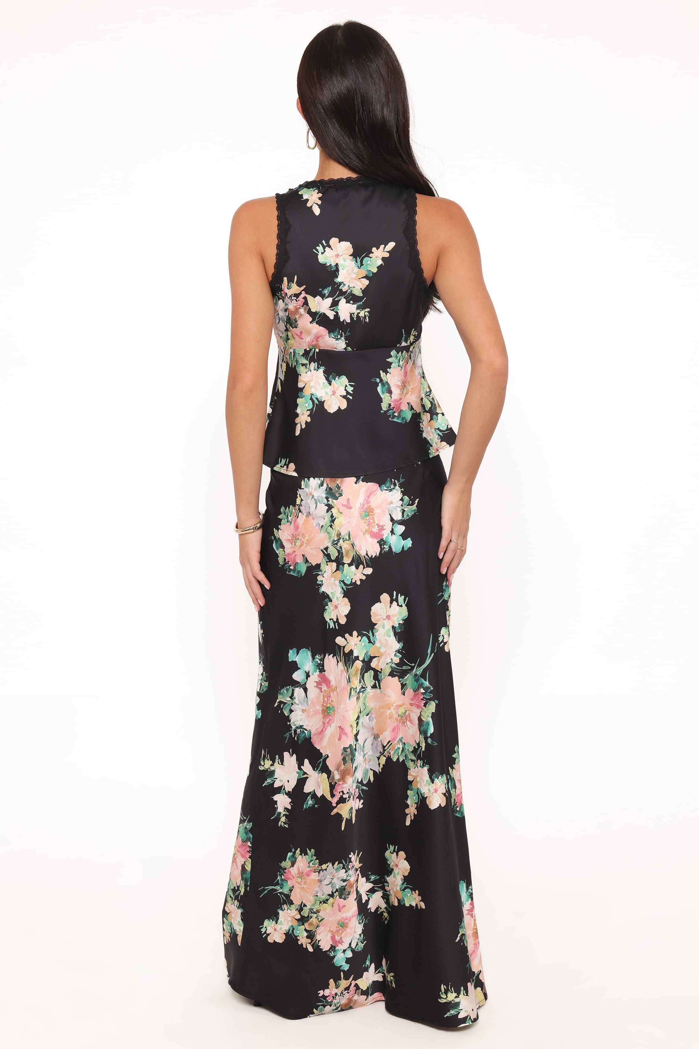 Petal and Pup USA BOTTOMS Velman Skirt - Black Floral