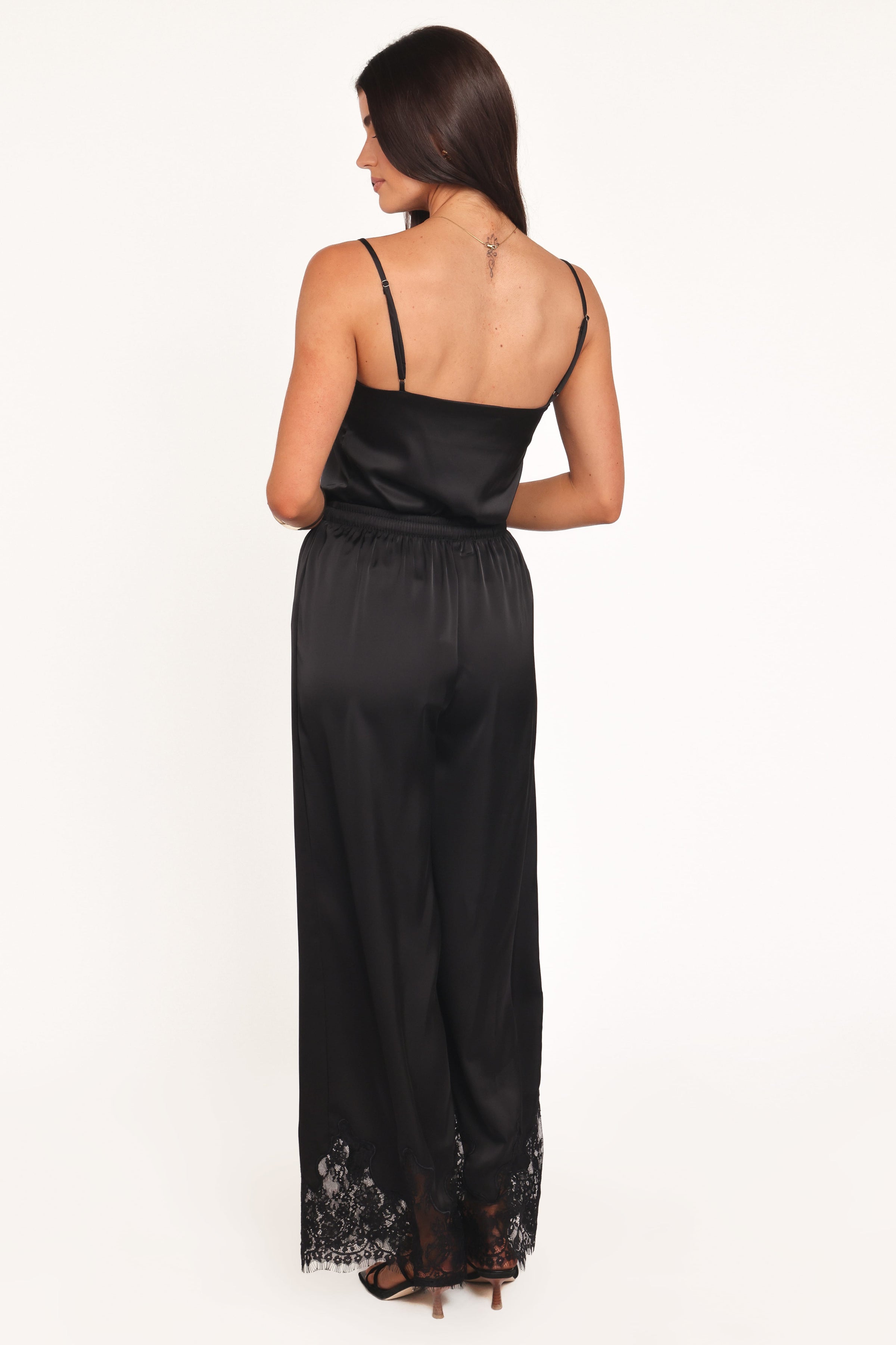Petal and Pup USA BOTTOMS Viola Drawstring Wide Leg Pant - Black