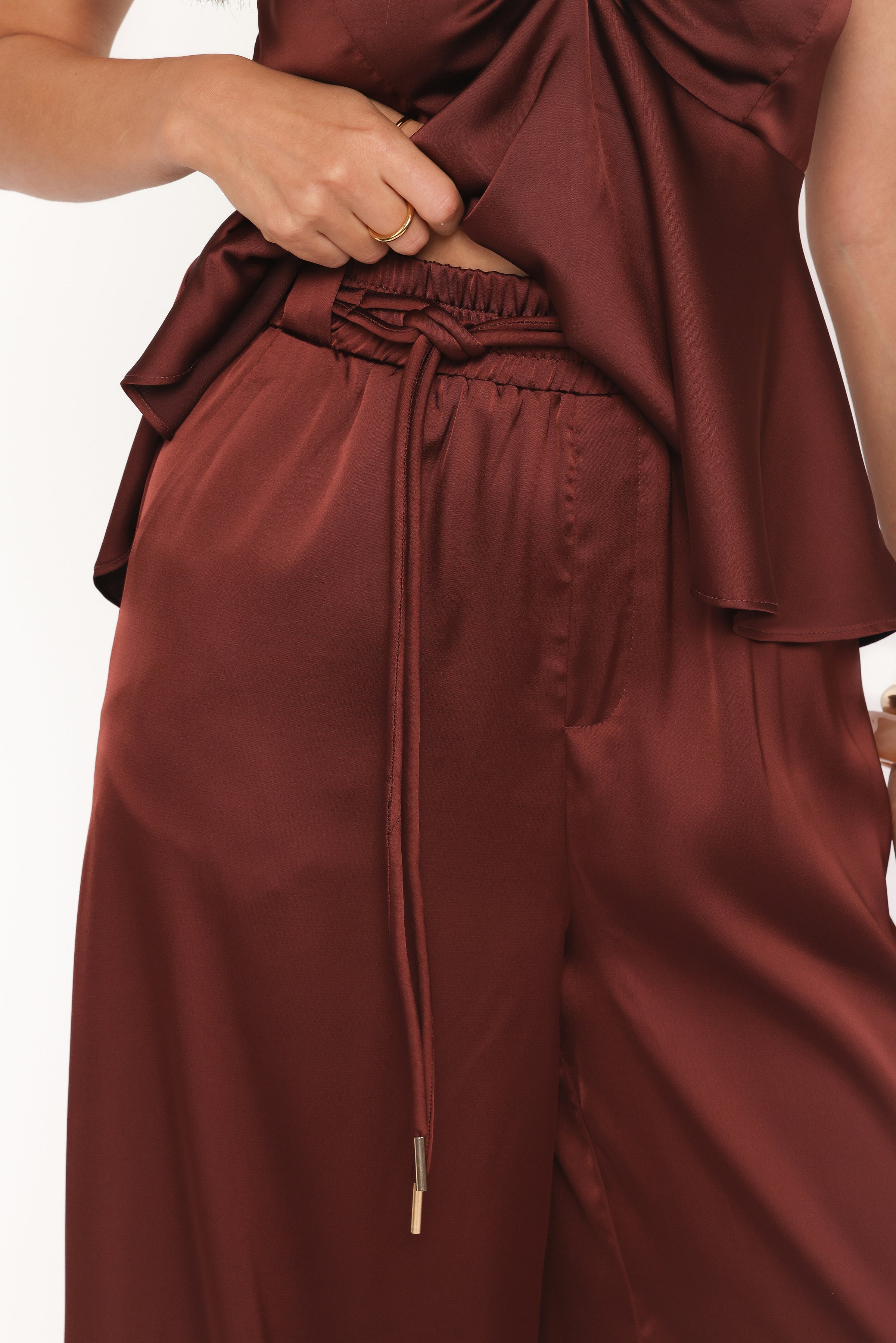 Petal and Pup USA BOTTOMS Vita Tailored Pant - Brown