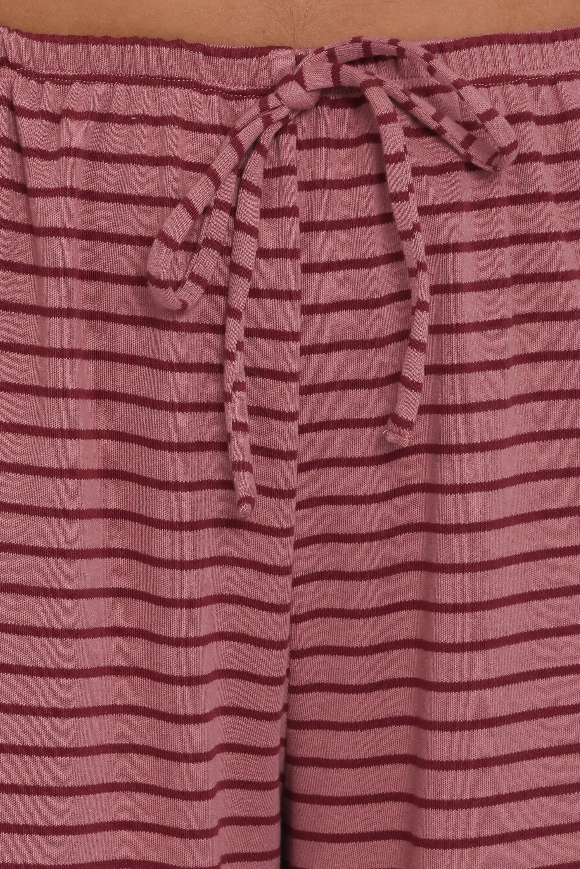 Petal and Pup USA BOTTOMS Wilda Knit Pant - Pink Red Stripe