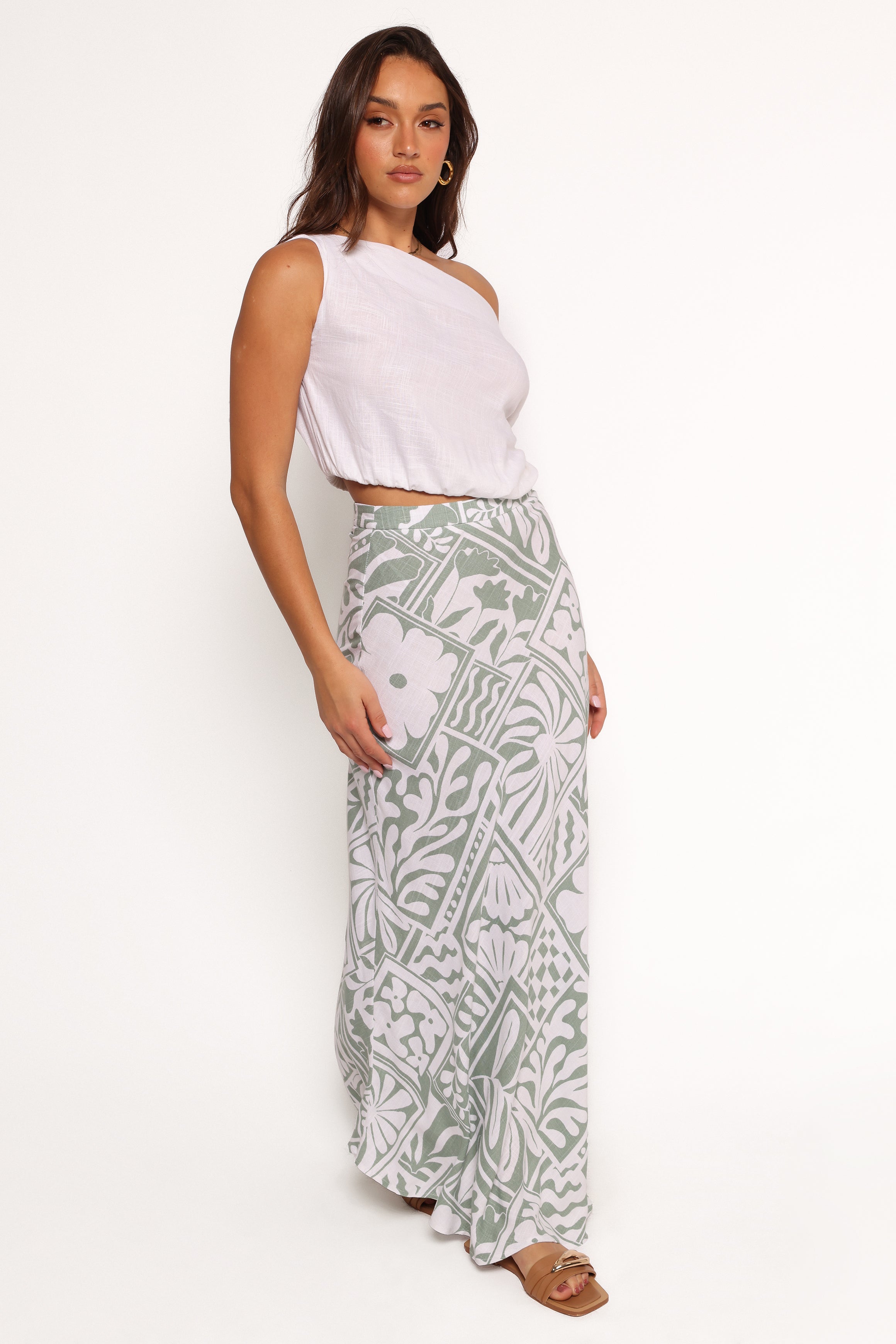 Petal and Pup USA BOTTOMS Willow Maxi Skirt - Sage Print