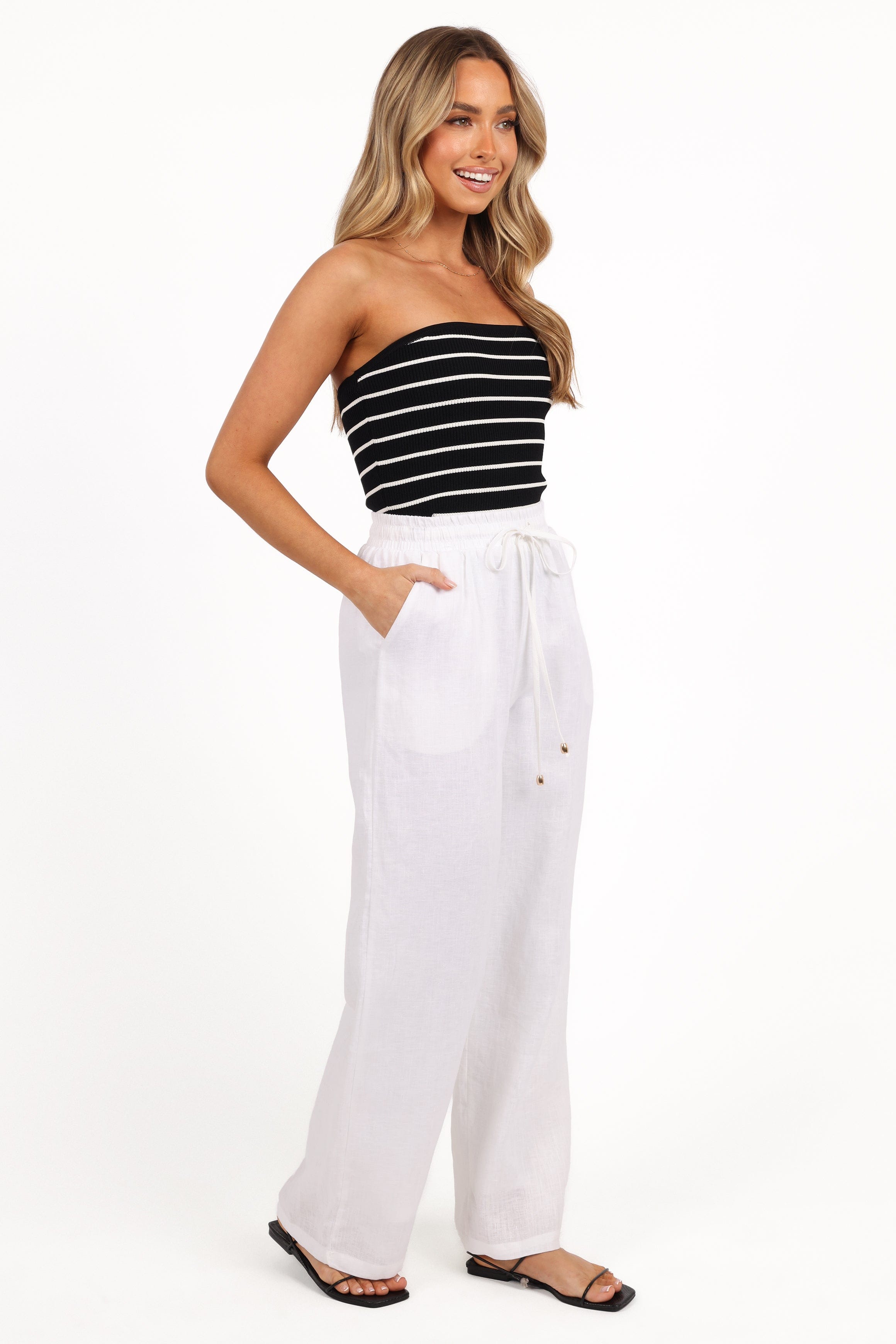 Petal and Pup USA BOTTOMS Wren Pant - White