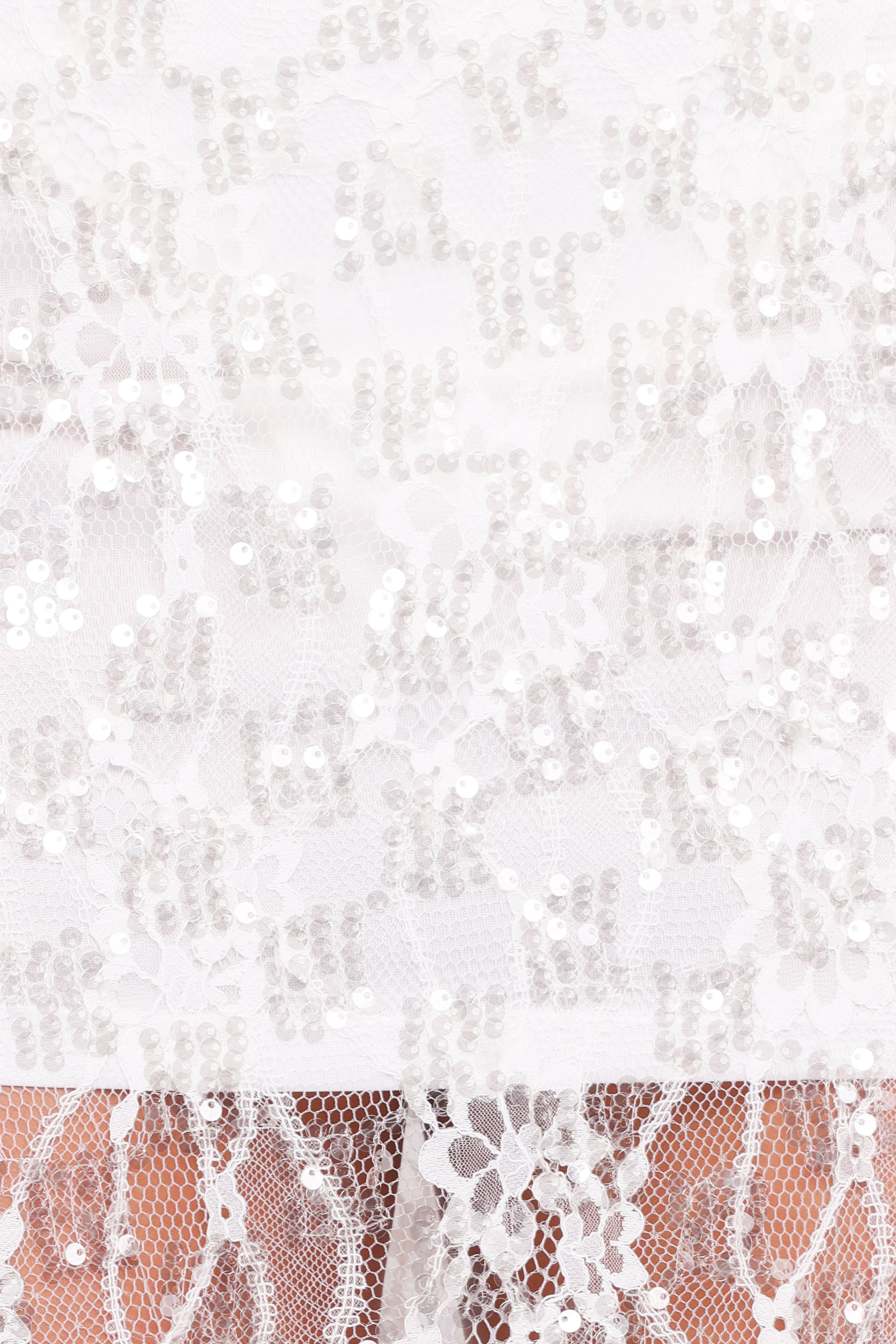 Petal and Pup USA BOTTOMS Yonder Sheer Panel Lace Maxi Skirt - White