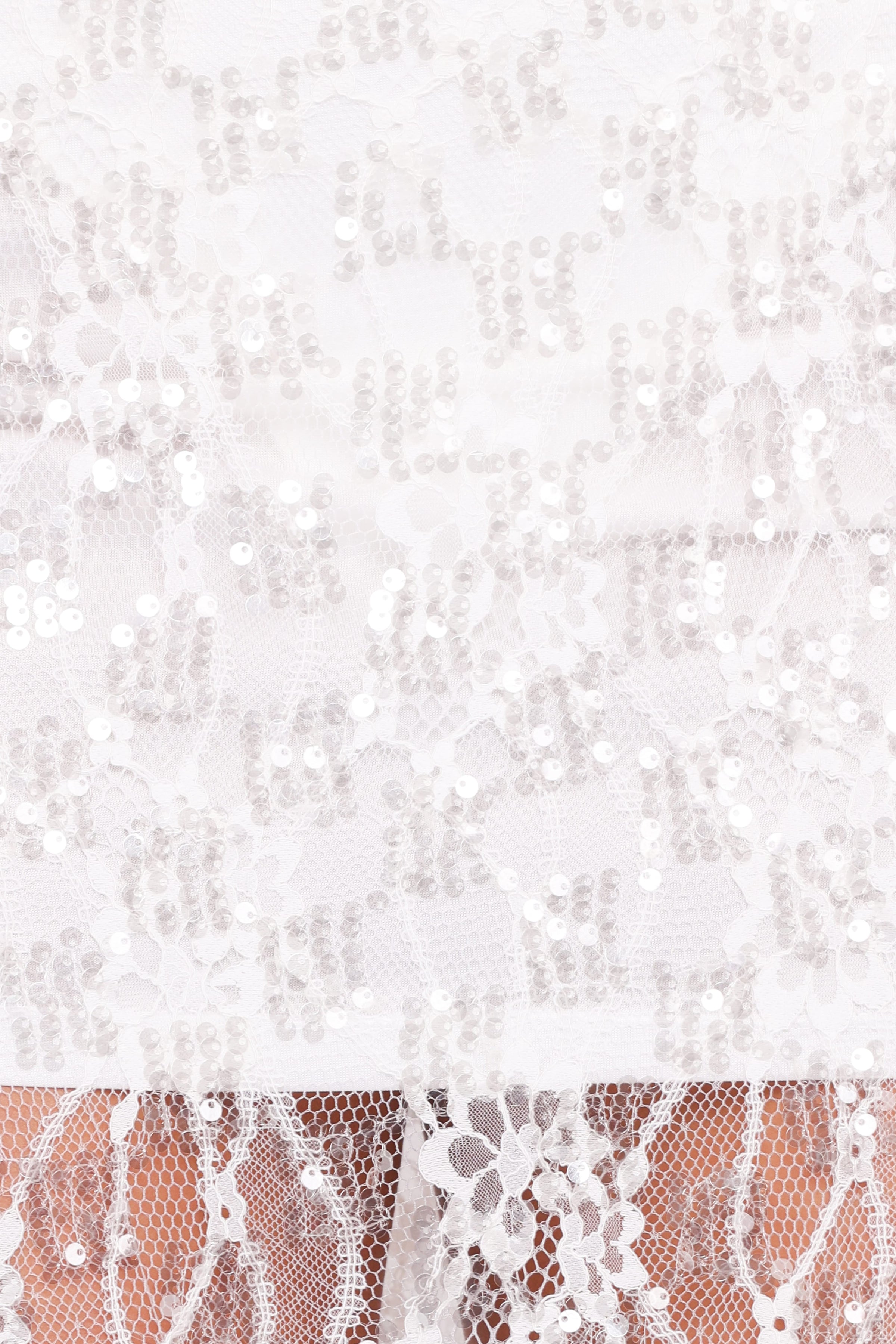 Petal and Pup USA BOTTOMS Yonder Sheer Panel Lace Maxi Skirt - White