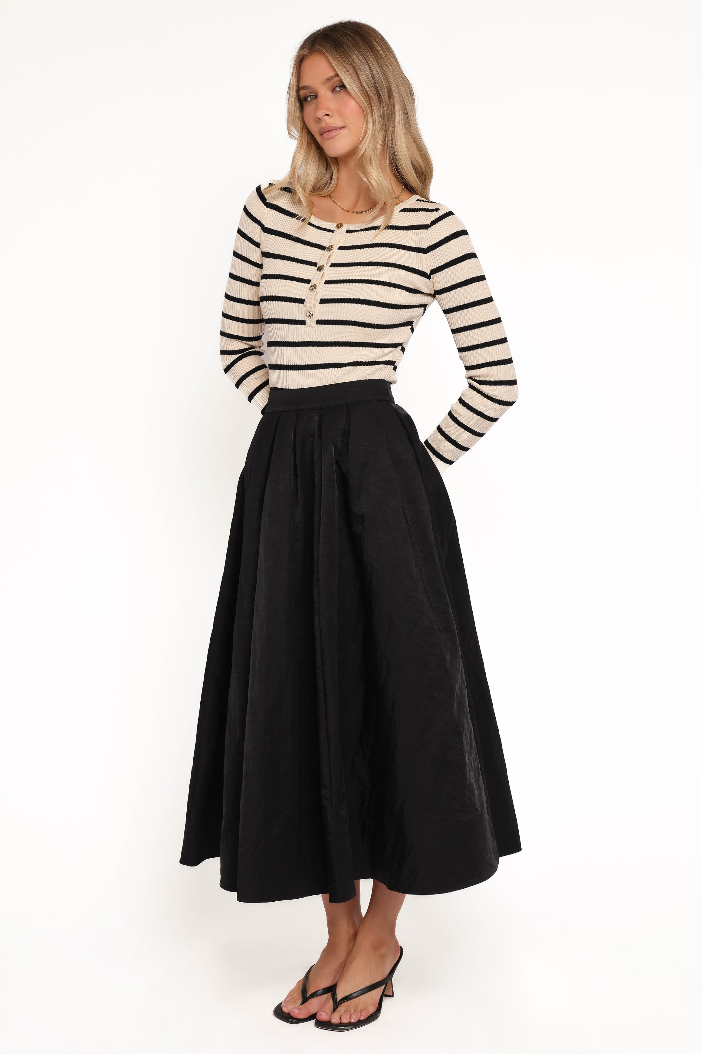 Petal and Pup USA BOTTOMS Yuki Circle Skirt - Black