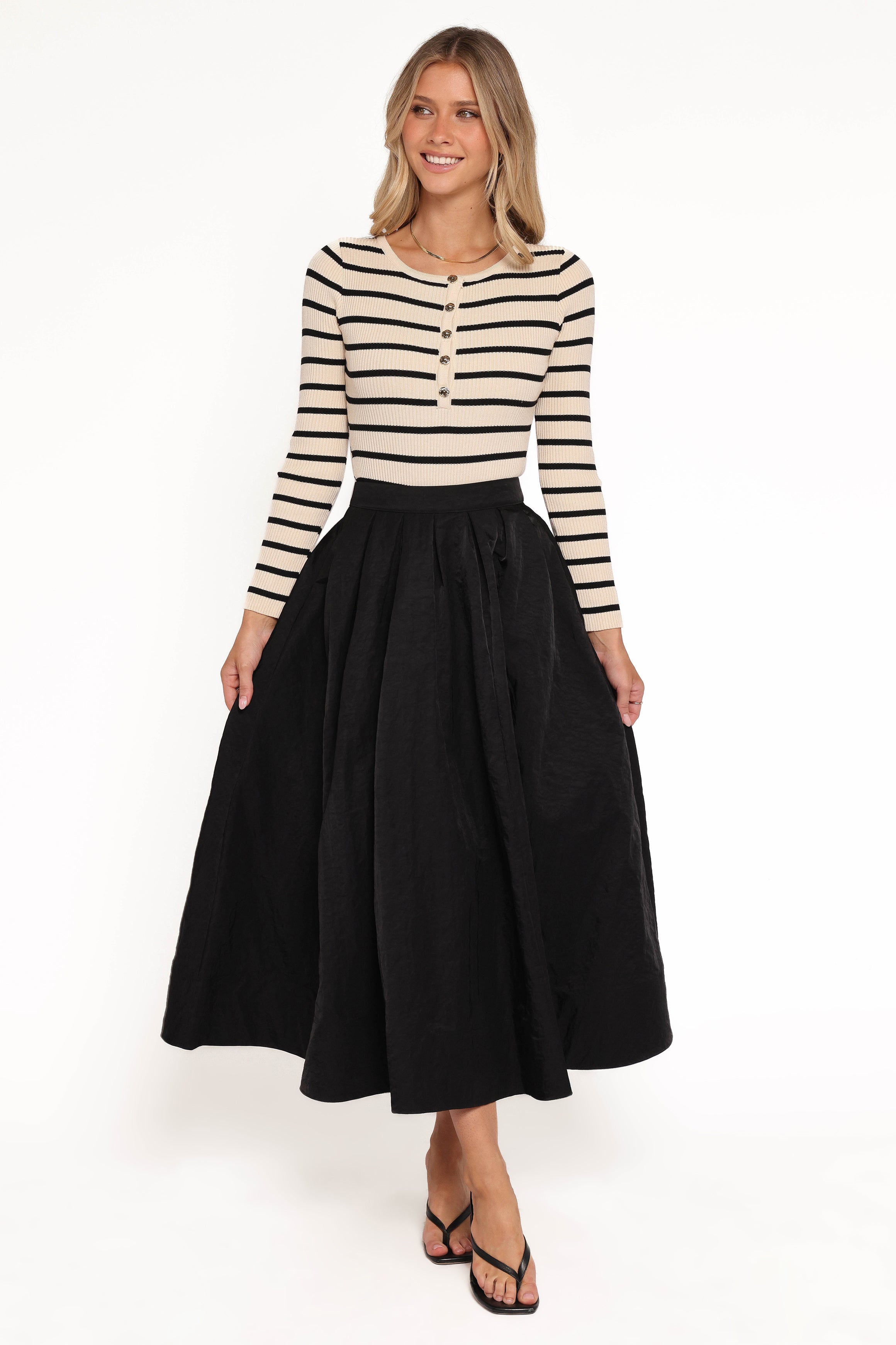 Petal and Pup USA BOTTOMS Yuki Circle Skirt - Black