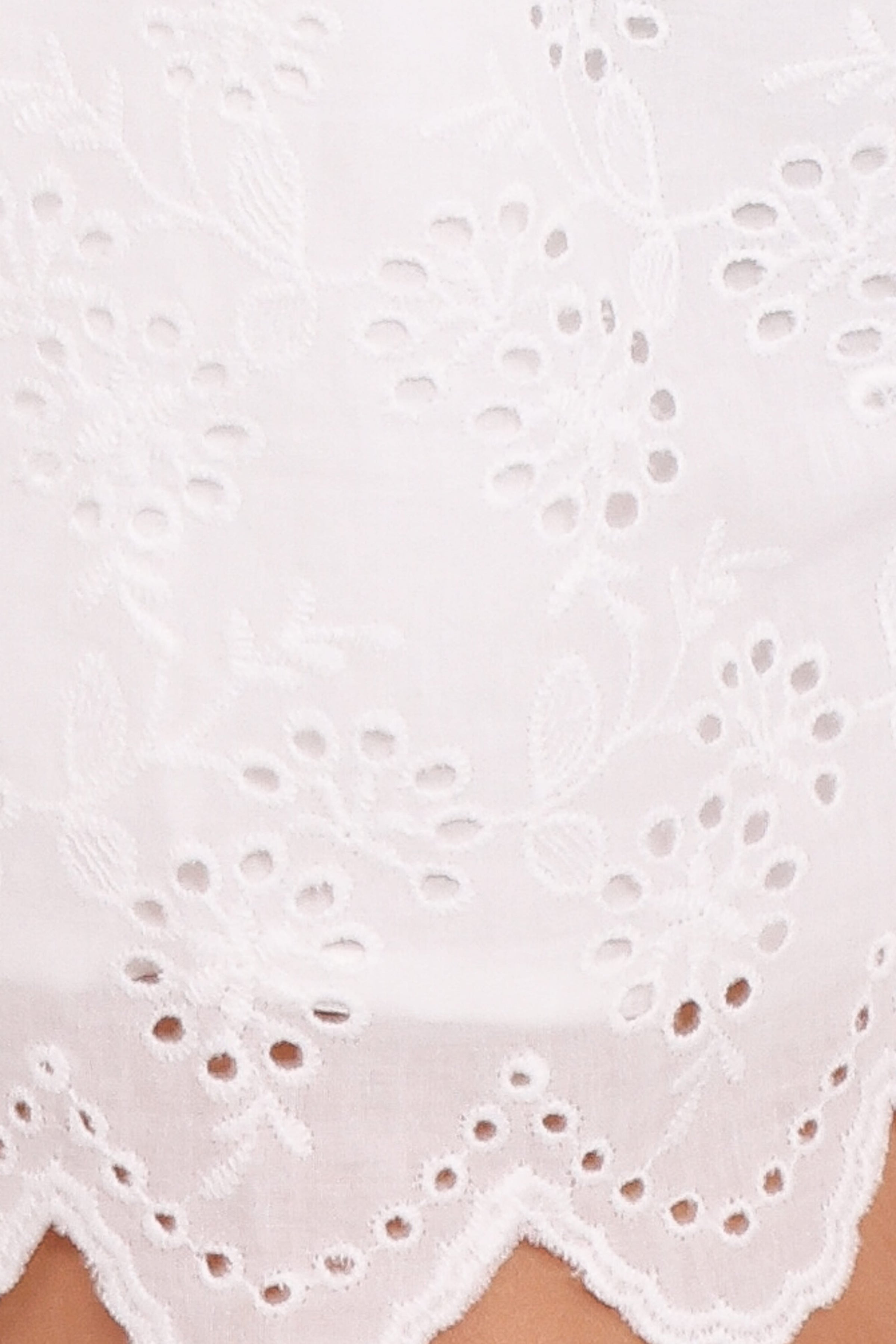 Petal and Pup USA BOTTOMS Zera Eyelet Scallop Shorts - White