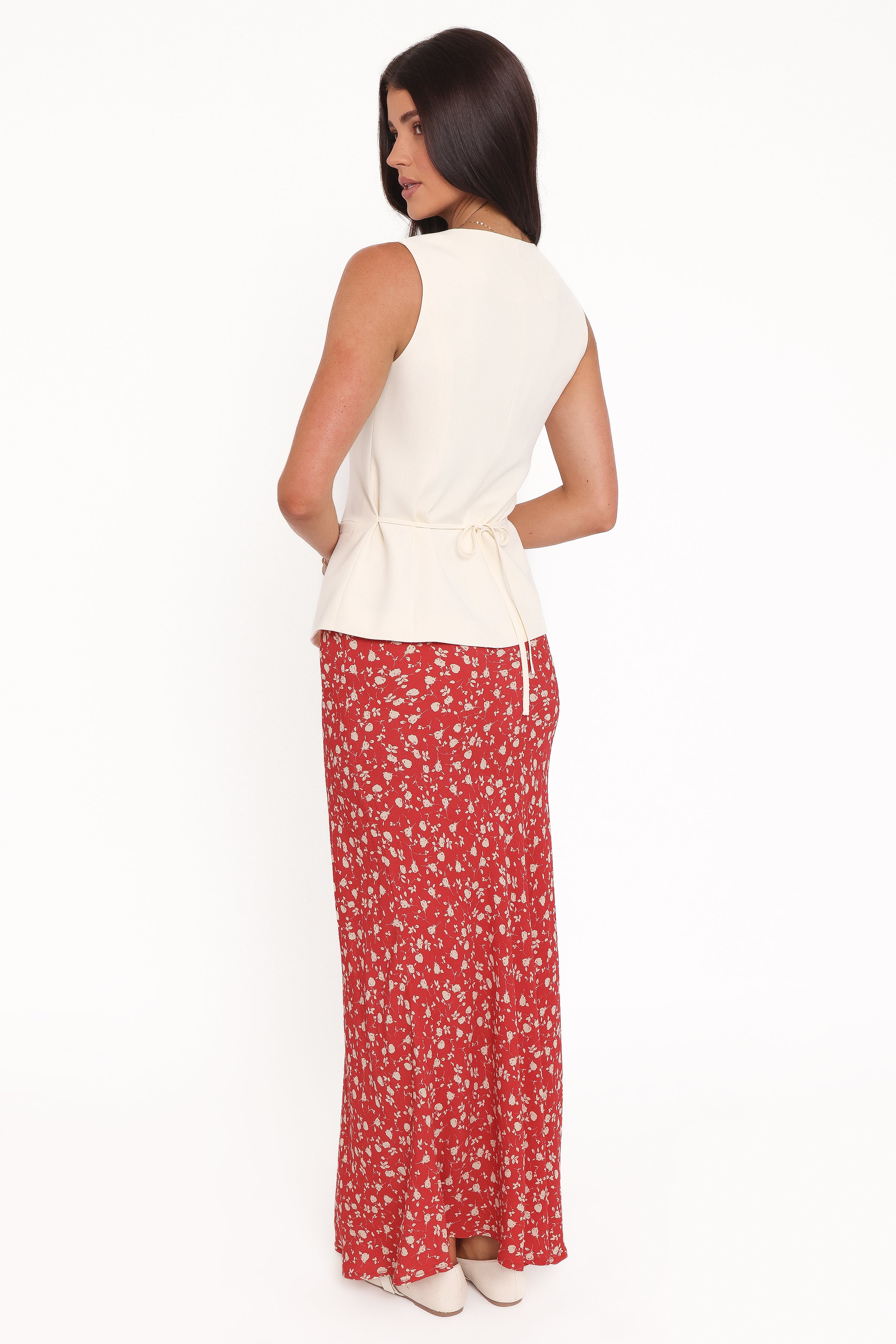 Petal and Pup USA BOTTOMS Zoella Maxi Skirt - Red Floral