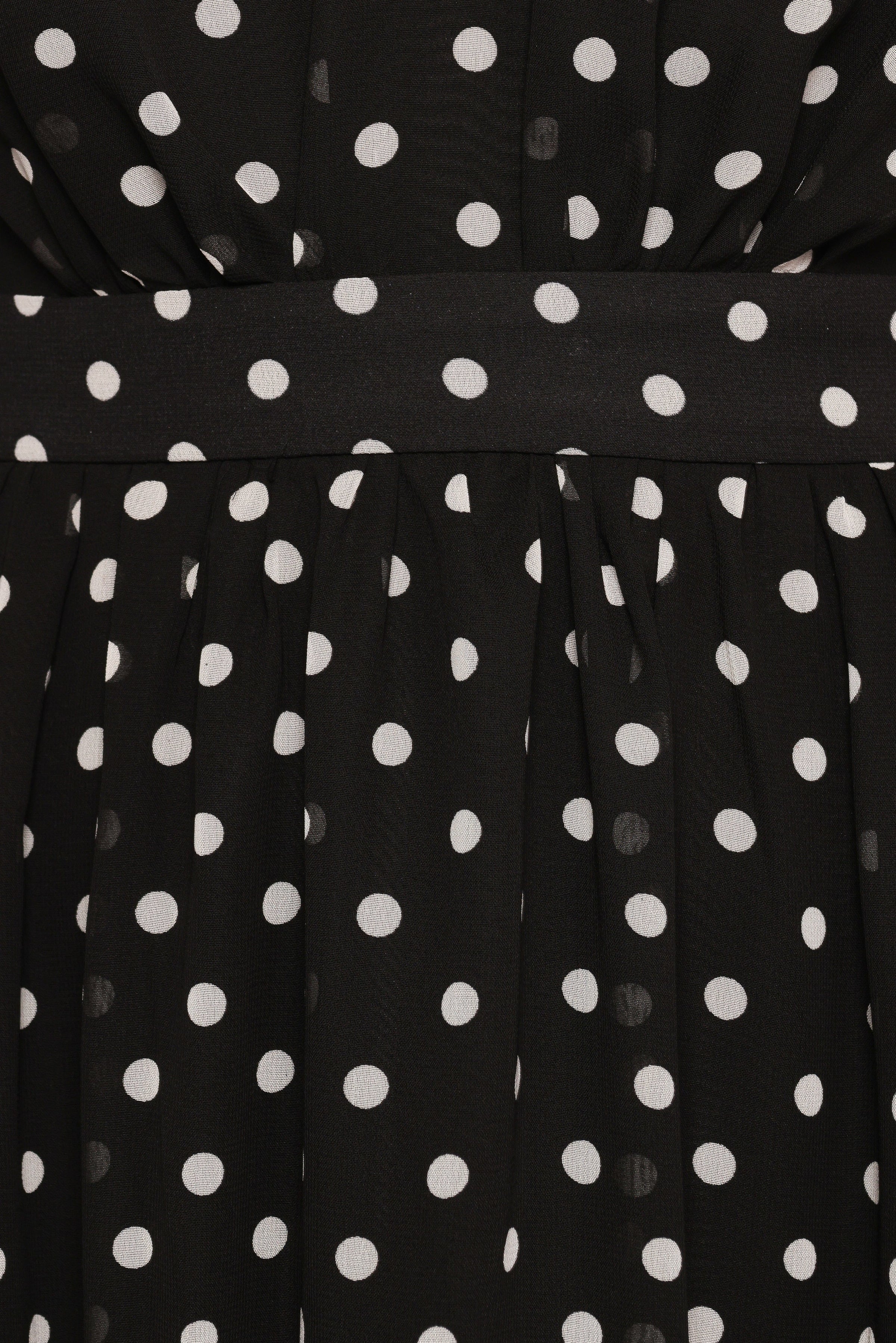 Petal and Pup USA DRESSES Ada Maxi Dress - Black Polka Dot