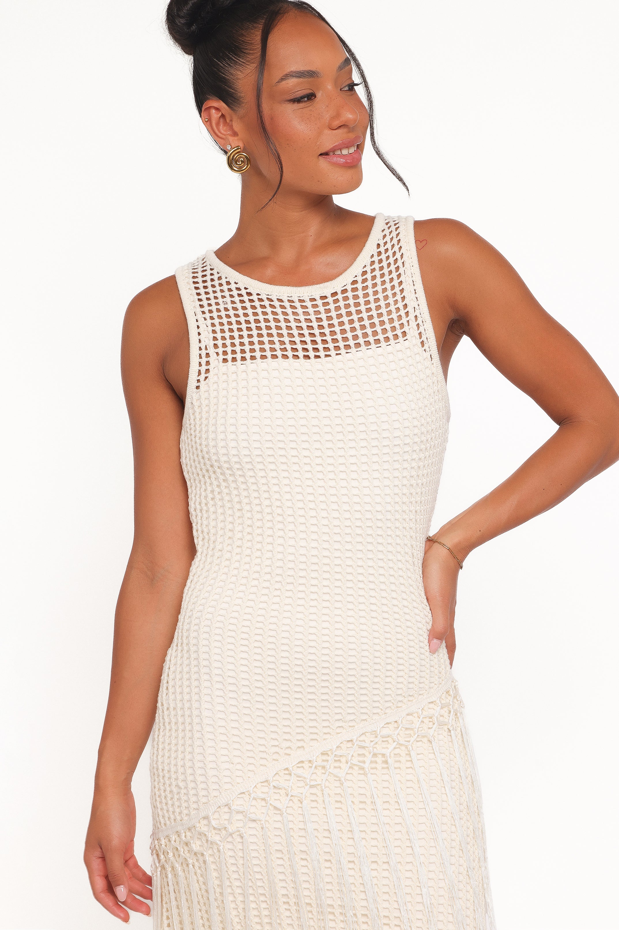 Petal and Pup USA DRESSES Adella Midi Dress - Natural