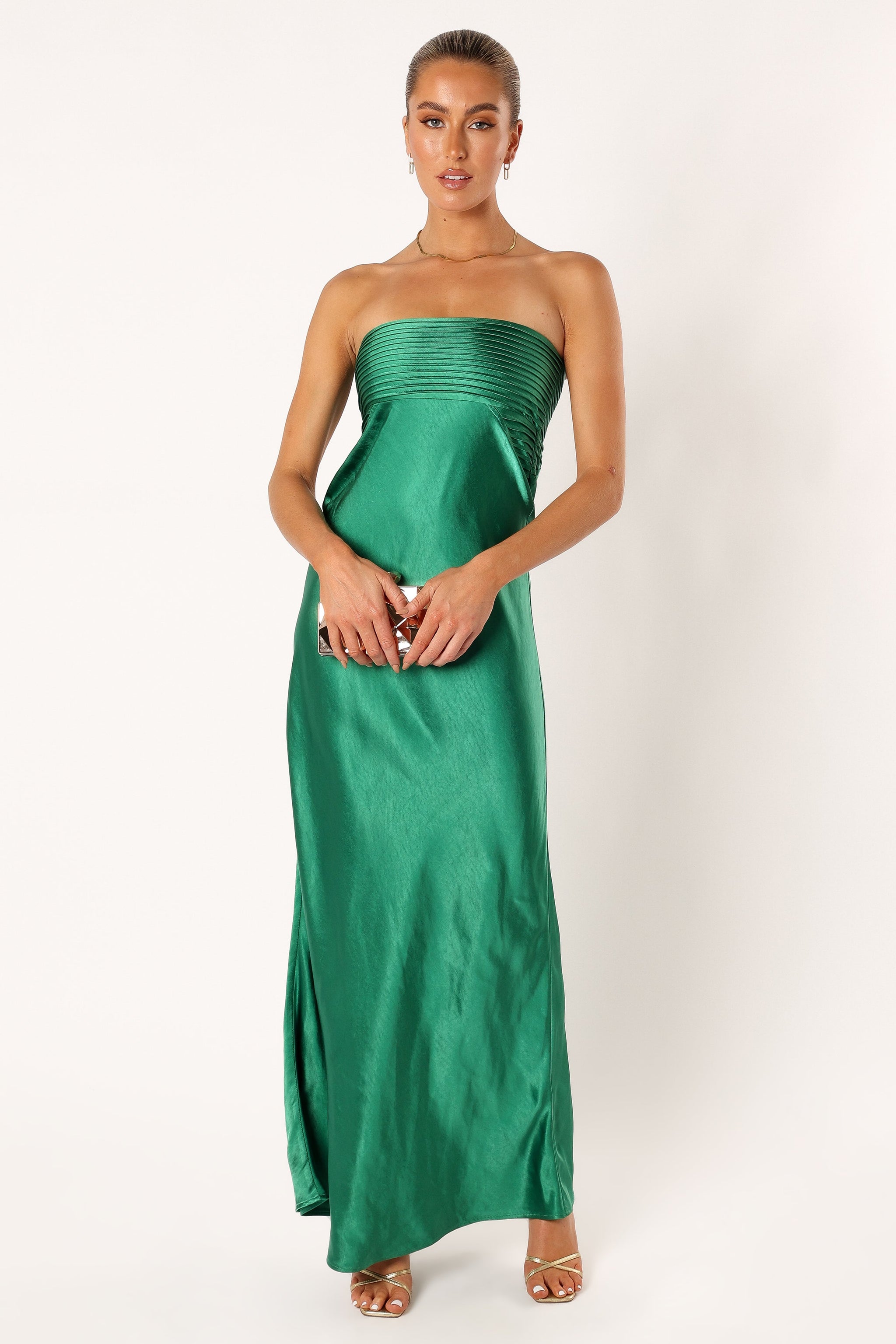 Romina Maxi Dress in Emerald and Blue