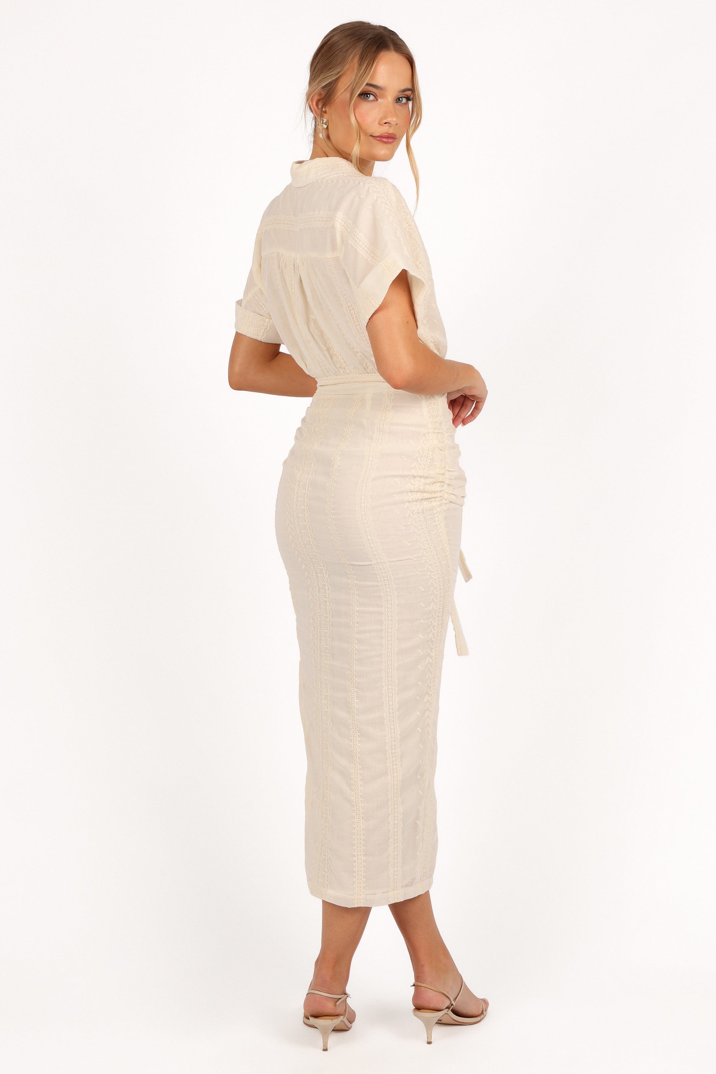 Petal and Pup USA DRESSES Adorlee Midi Dress - Cream