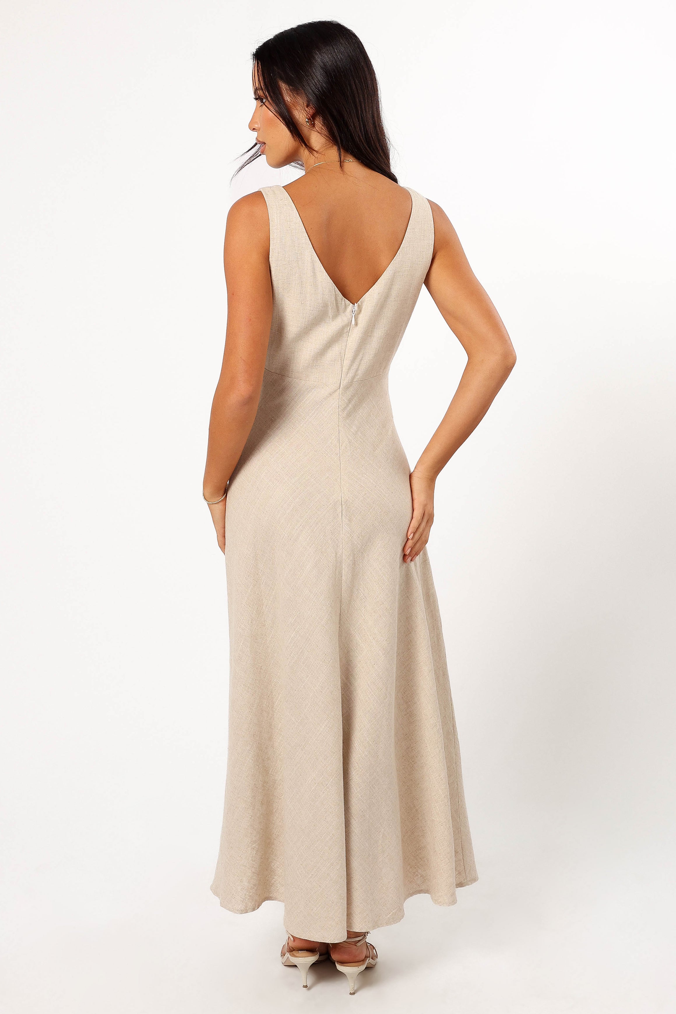 Petal and Pup USA DRESSES Adren Midi Dress - Oatmeal