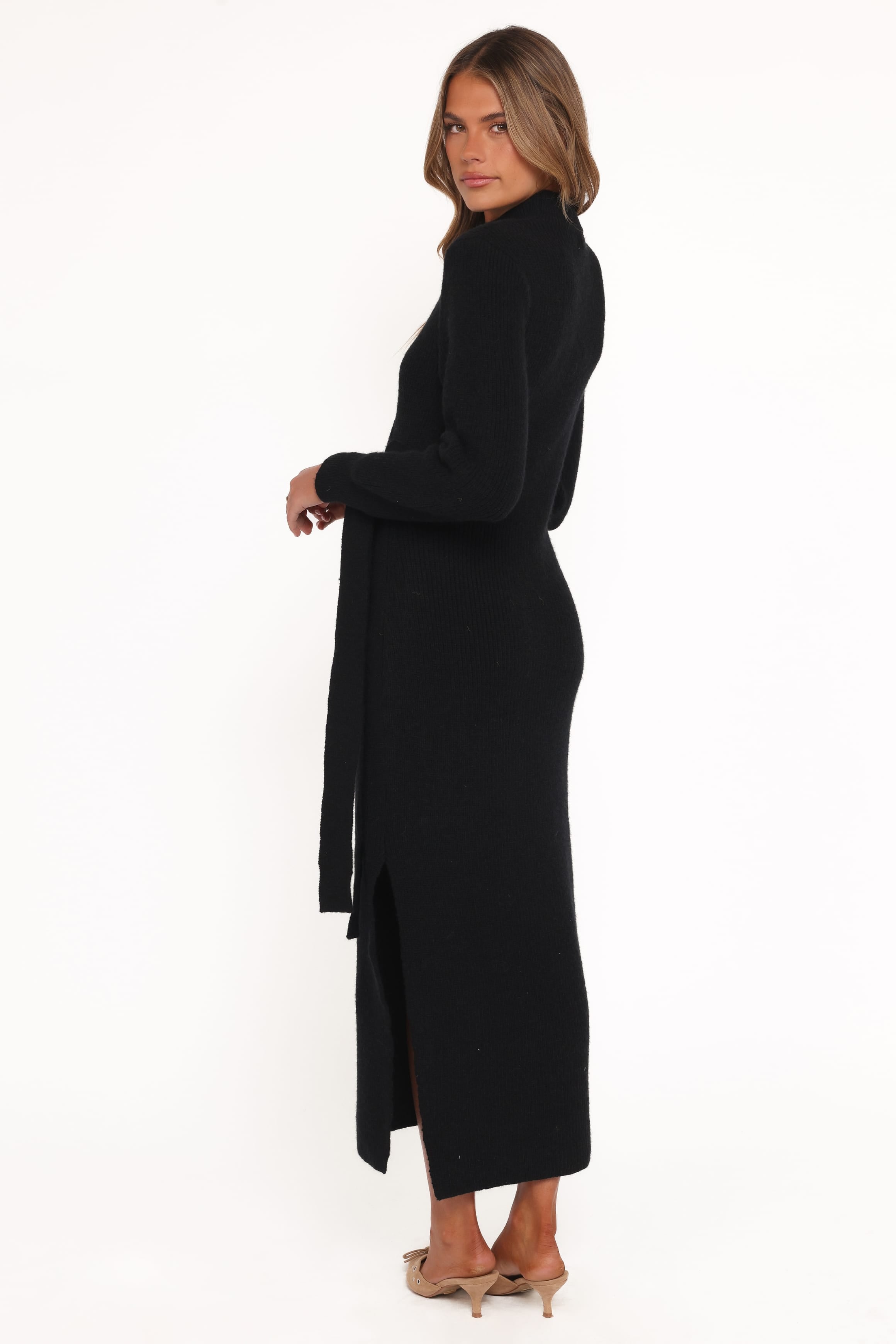Petal and Pup USA DRESSES Aerin Knit Dress - Black