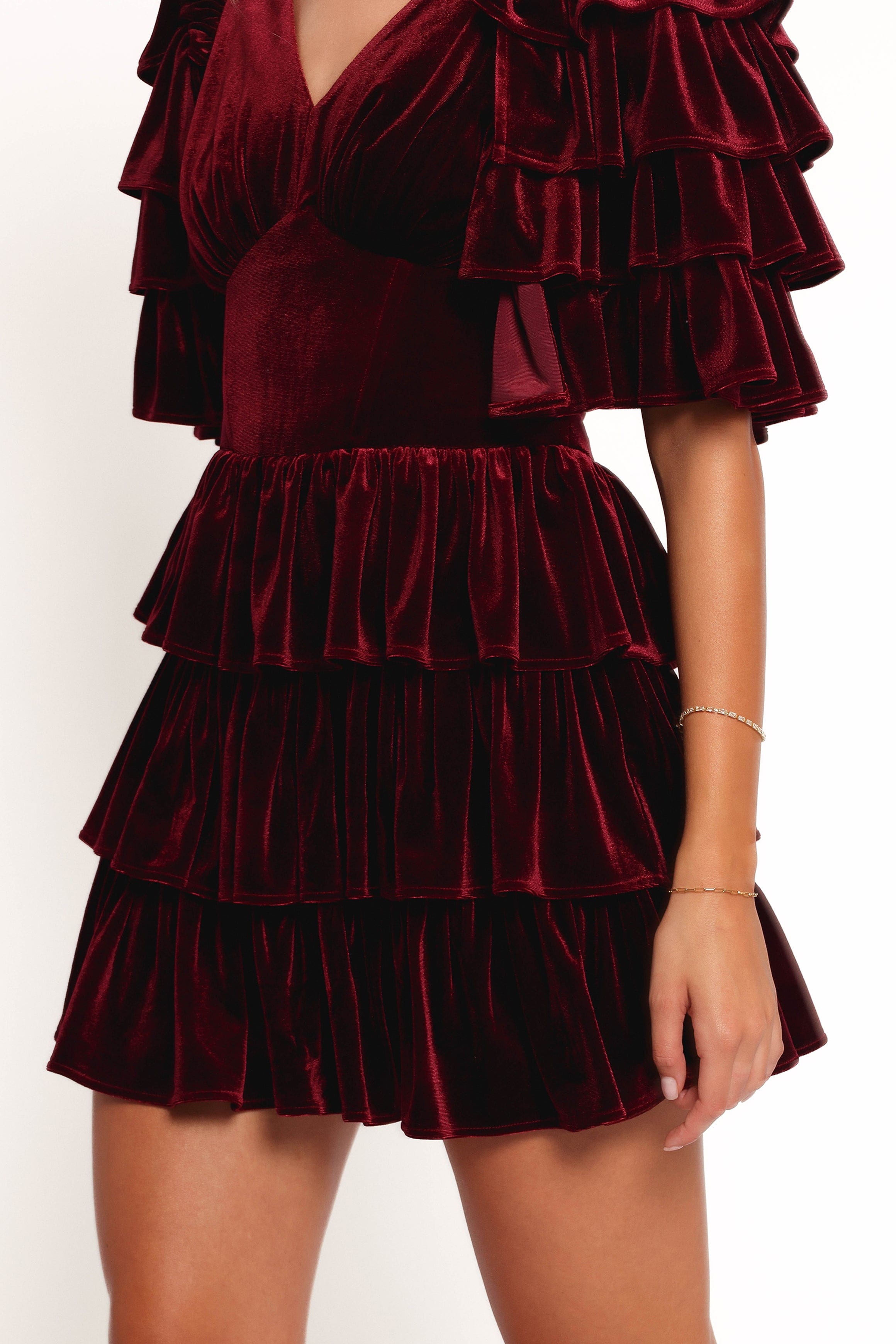 Petal and Pup USA DRESSES Agnes Mini Dress - Wine