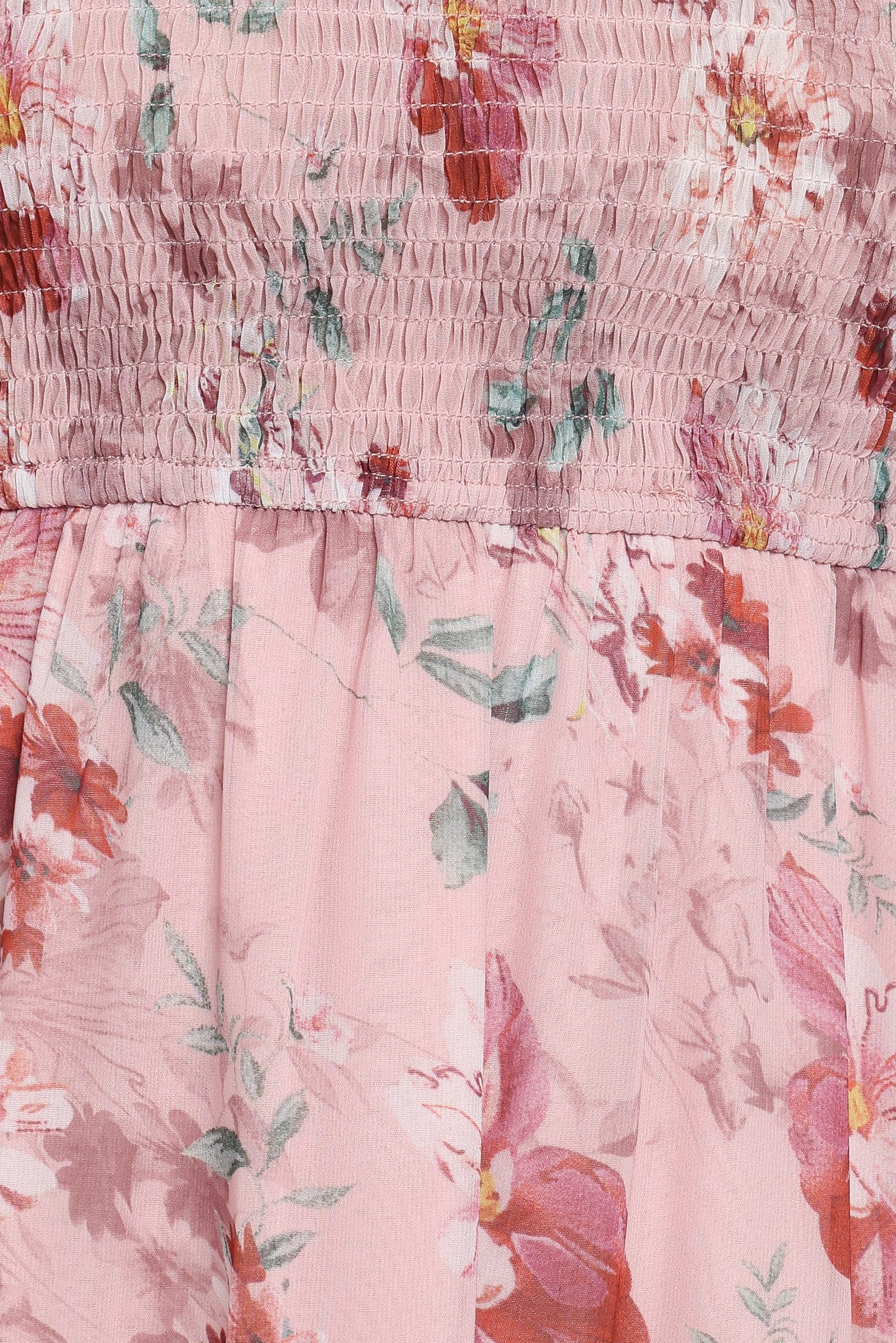 Petal and Pup USA DRESSES Alamea Long Sleeve Midi Dress - Pink Floral