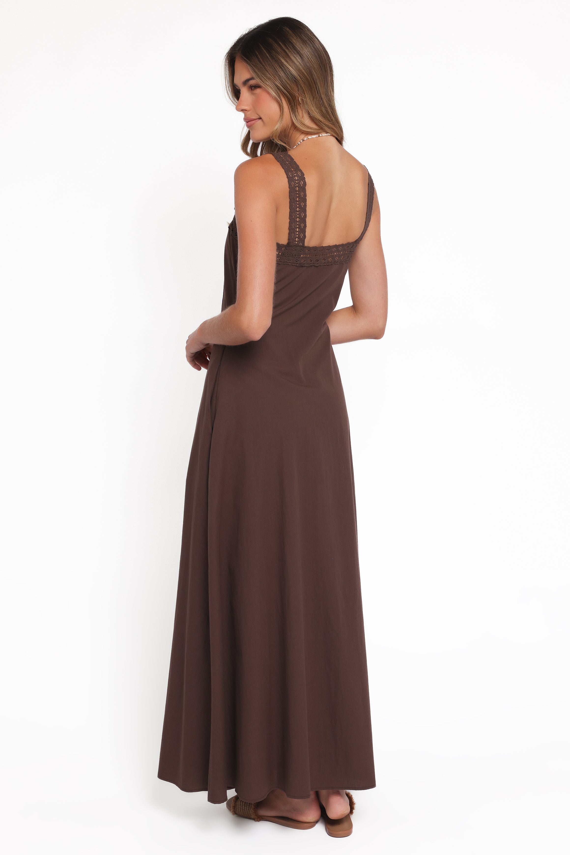 Petal and Pup USA DRESSES Alandra Maxi Dress - Brown