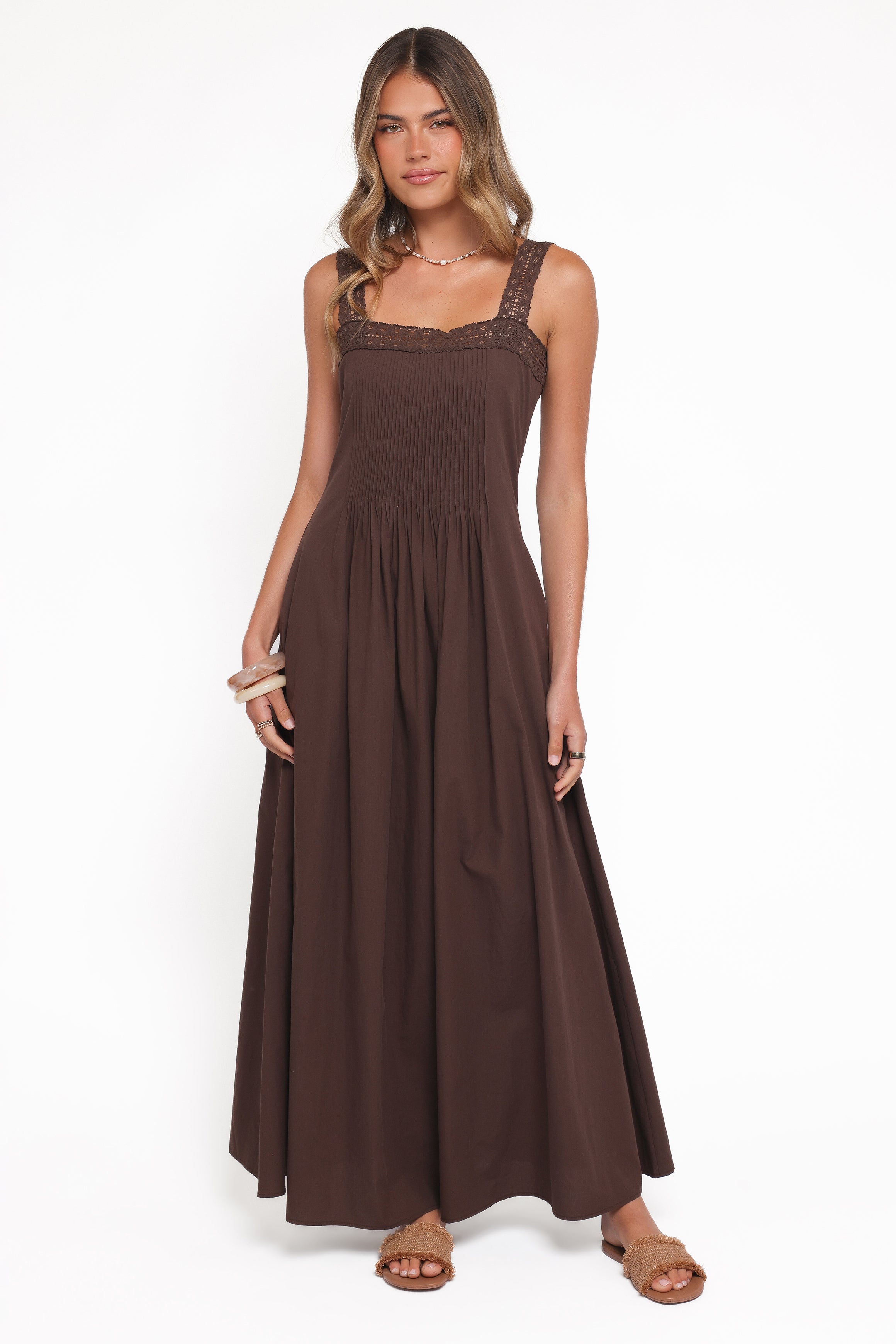 Petal and Pup USA DRESSES Alandra Maxi Dress - Brown