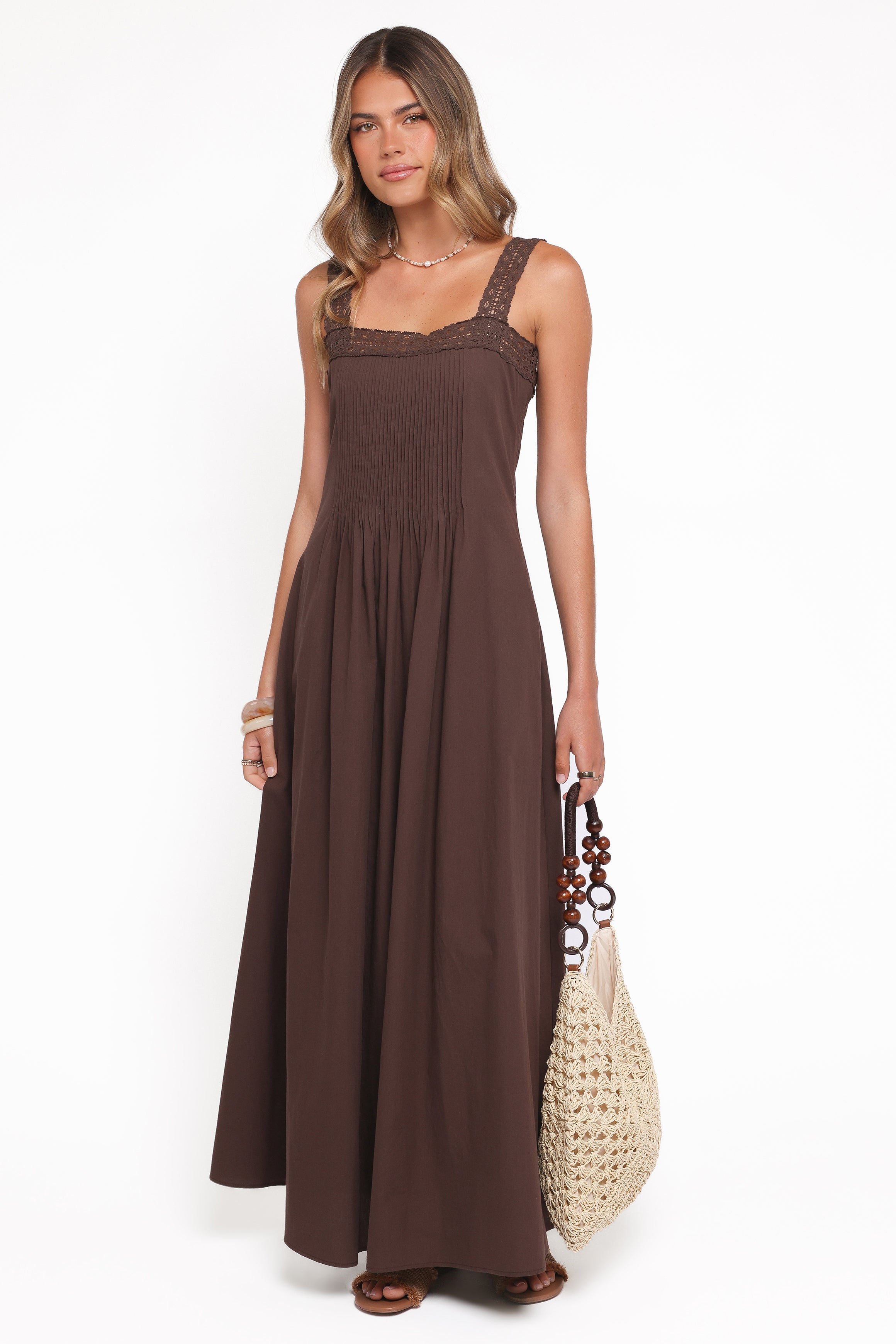 Petal and Pup USA DRESSES Alandra Maxi Dress - Brown