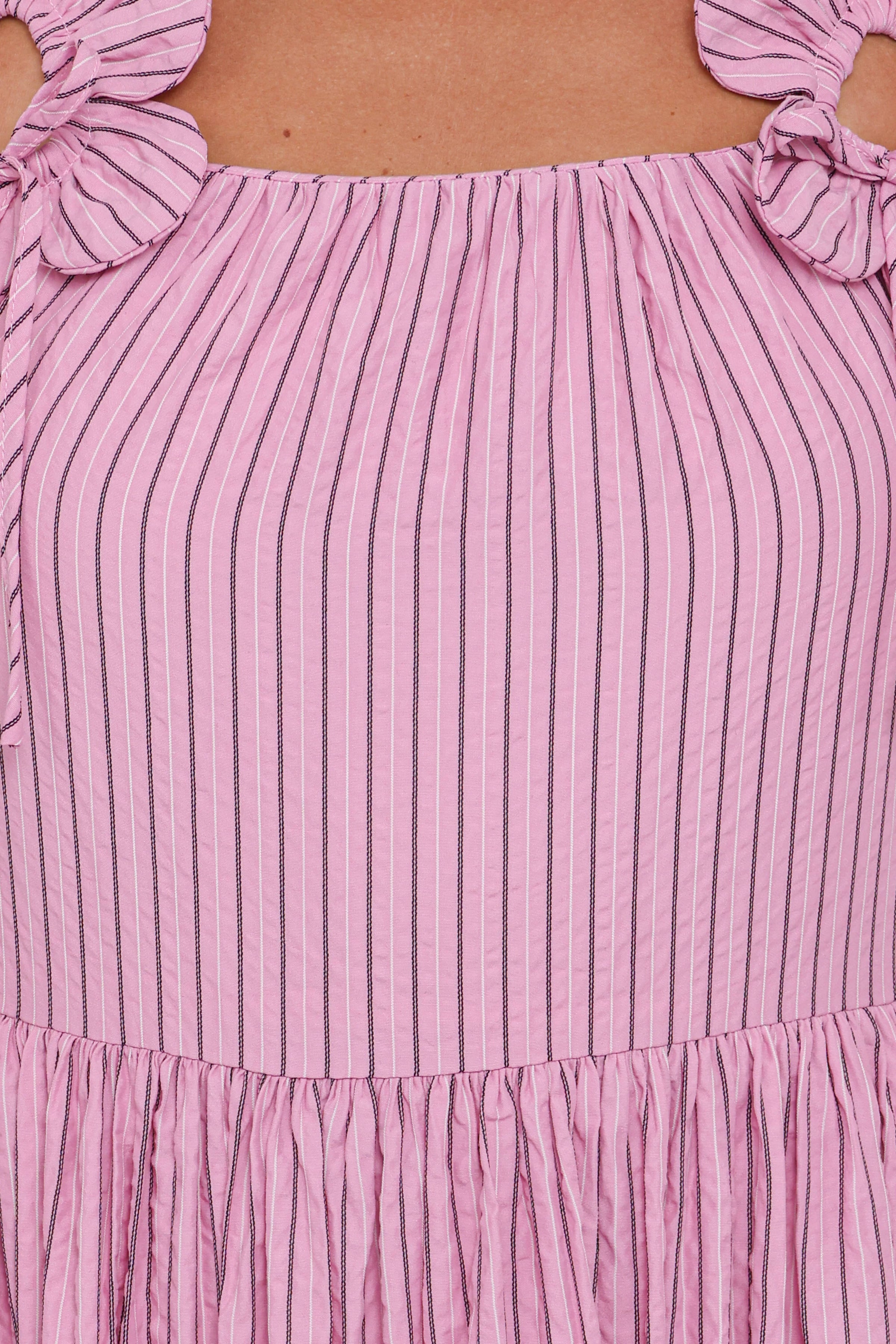 Petal and Pup USA DRESSES Alden Maxi Dress - Pink/White Stripe