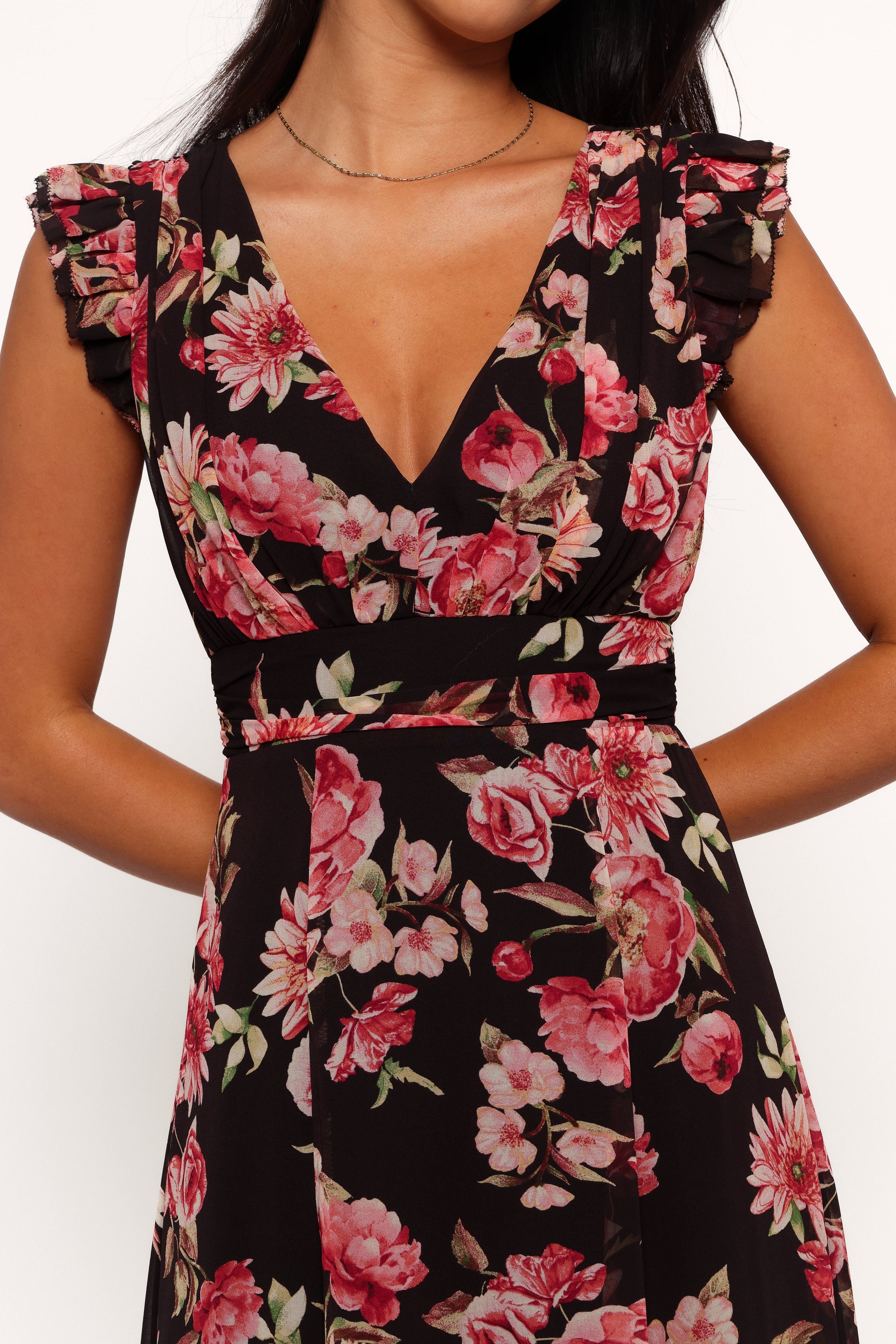 Petal and Pup USA DRESSES Aldo Maxi Dress - Black Floral
