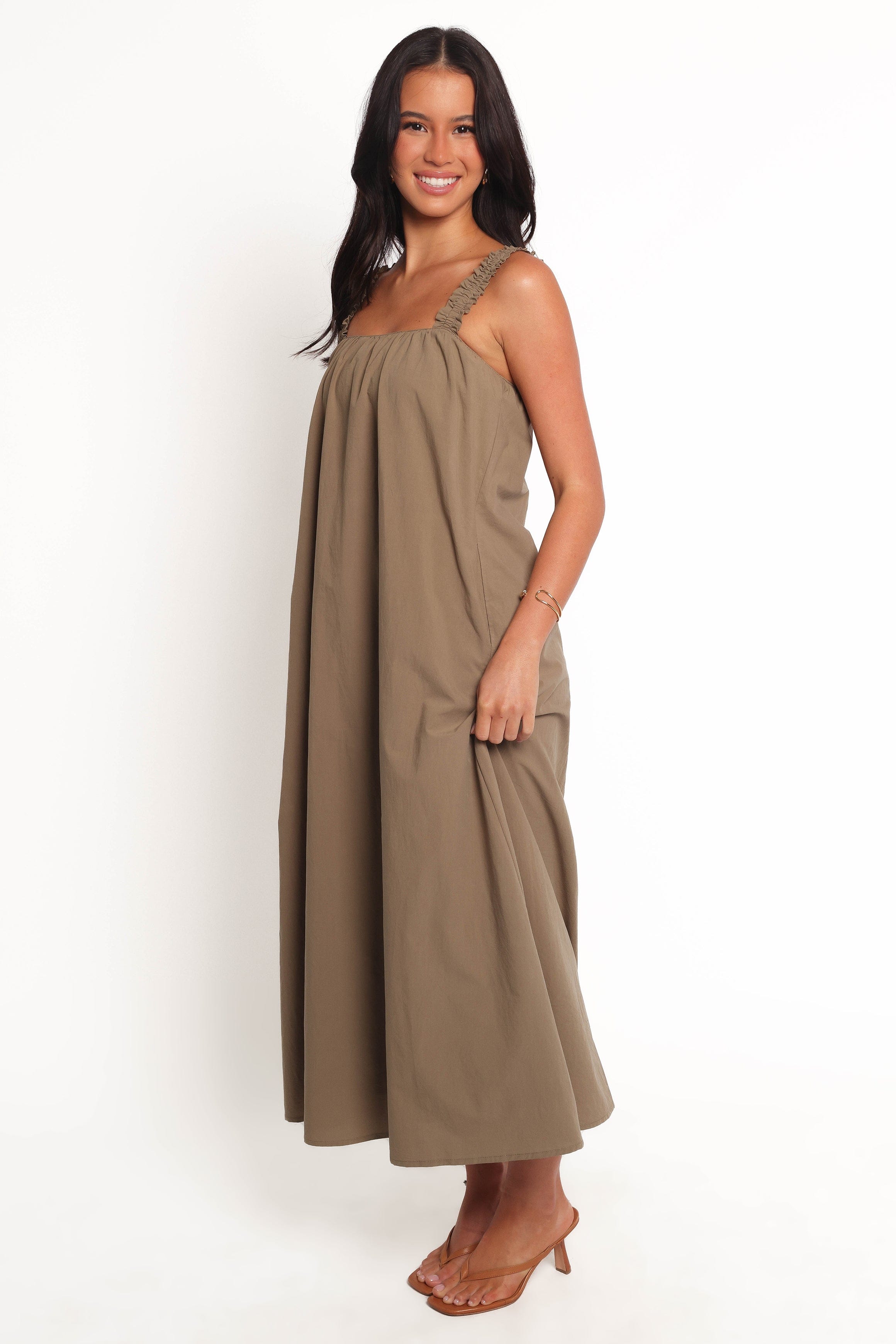 Petal and Pup USA DRESSES Alessandra Maxi Dress - Olive (Hold for Rack)