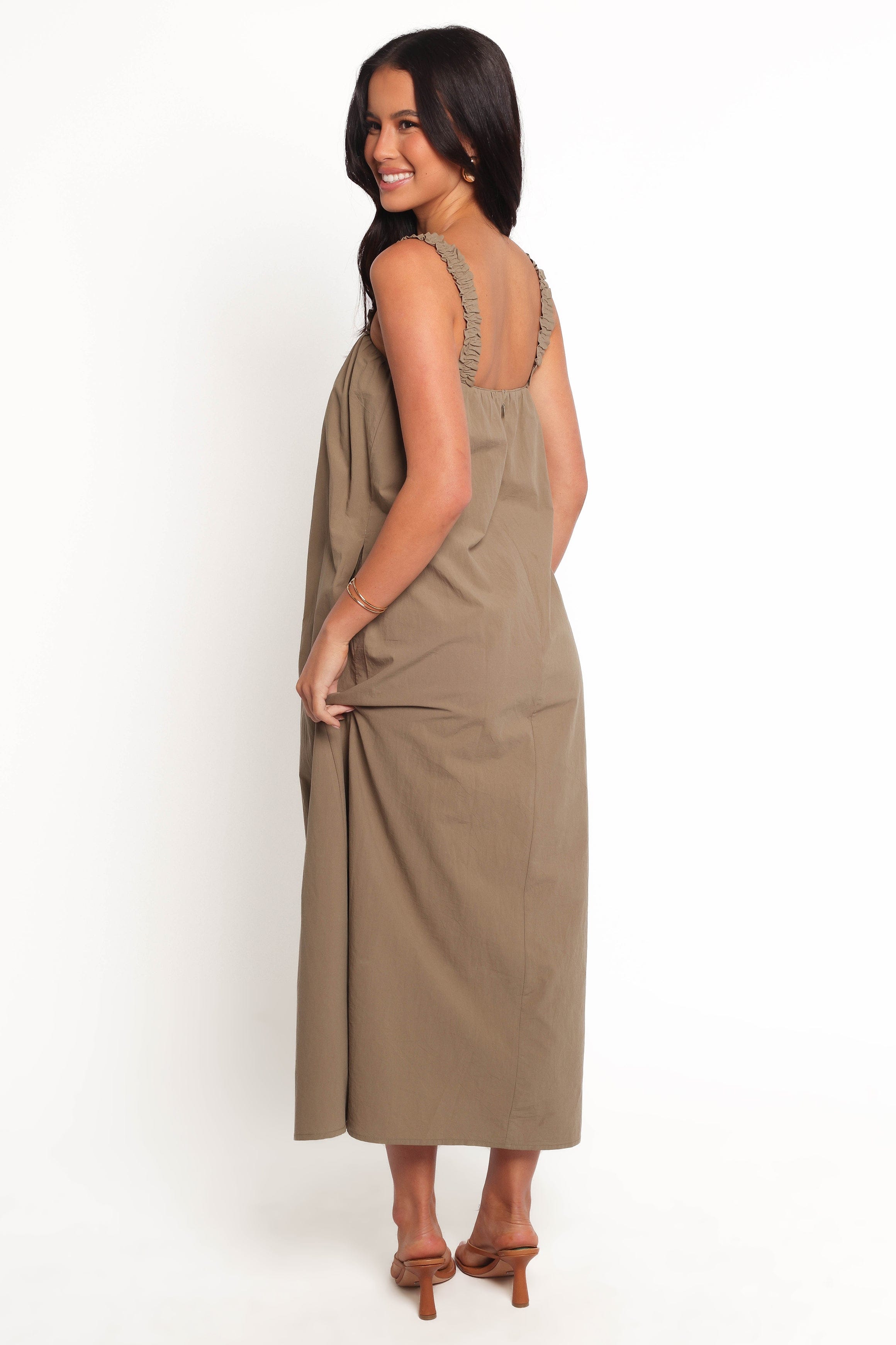 Petal and Pup USA DRESSES Alessandra Maxi Dress - Olive (Hold for Rack)