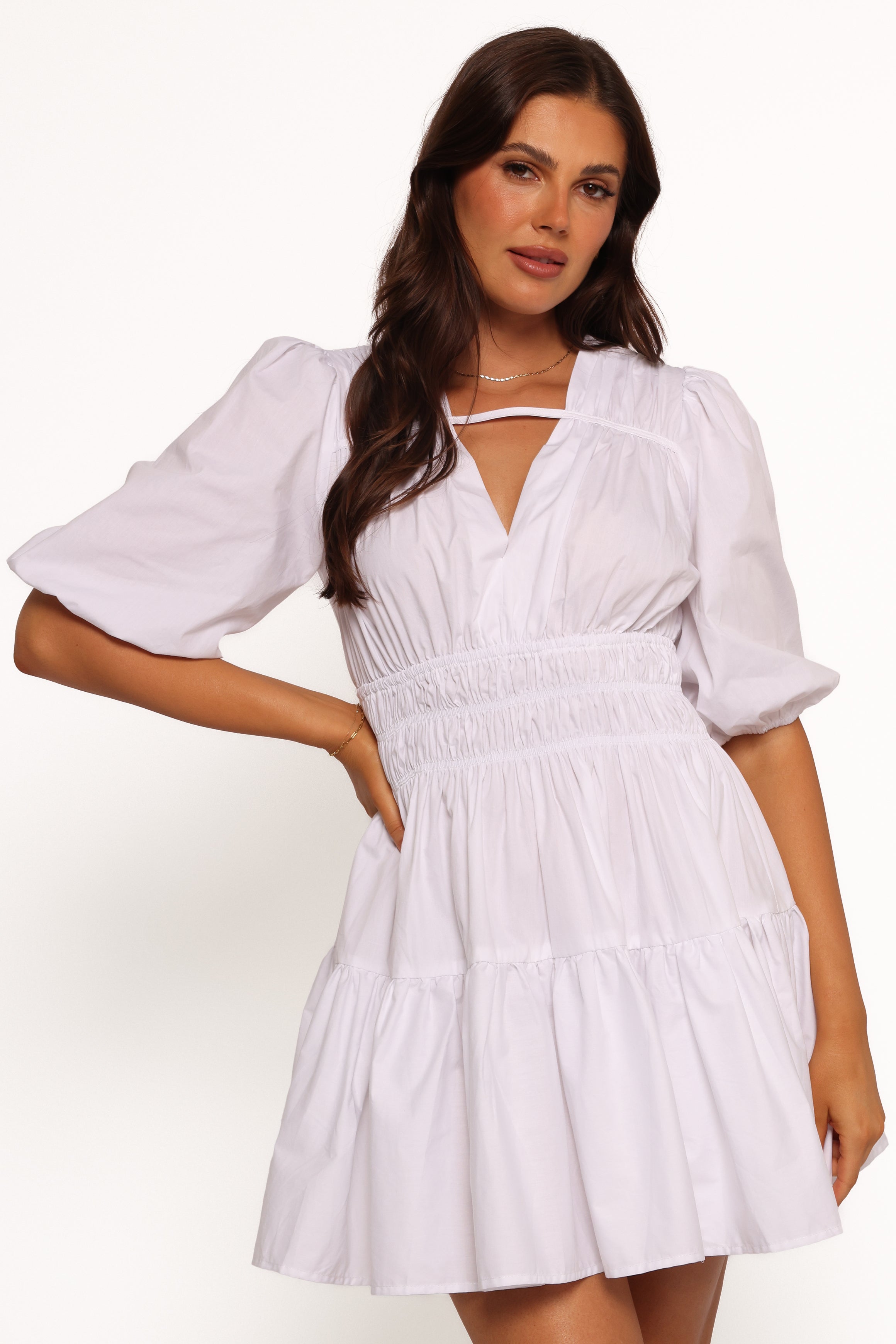 Petal and Pup USA DRESSES Alessia Mini Dress - White (Hold for Rack)