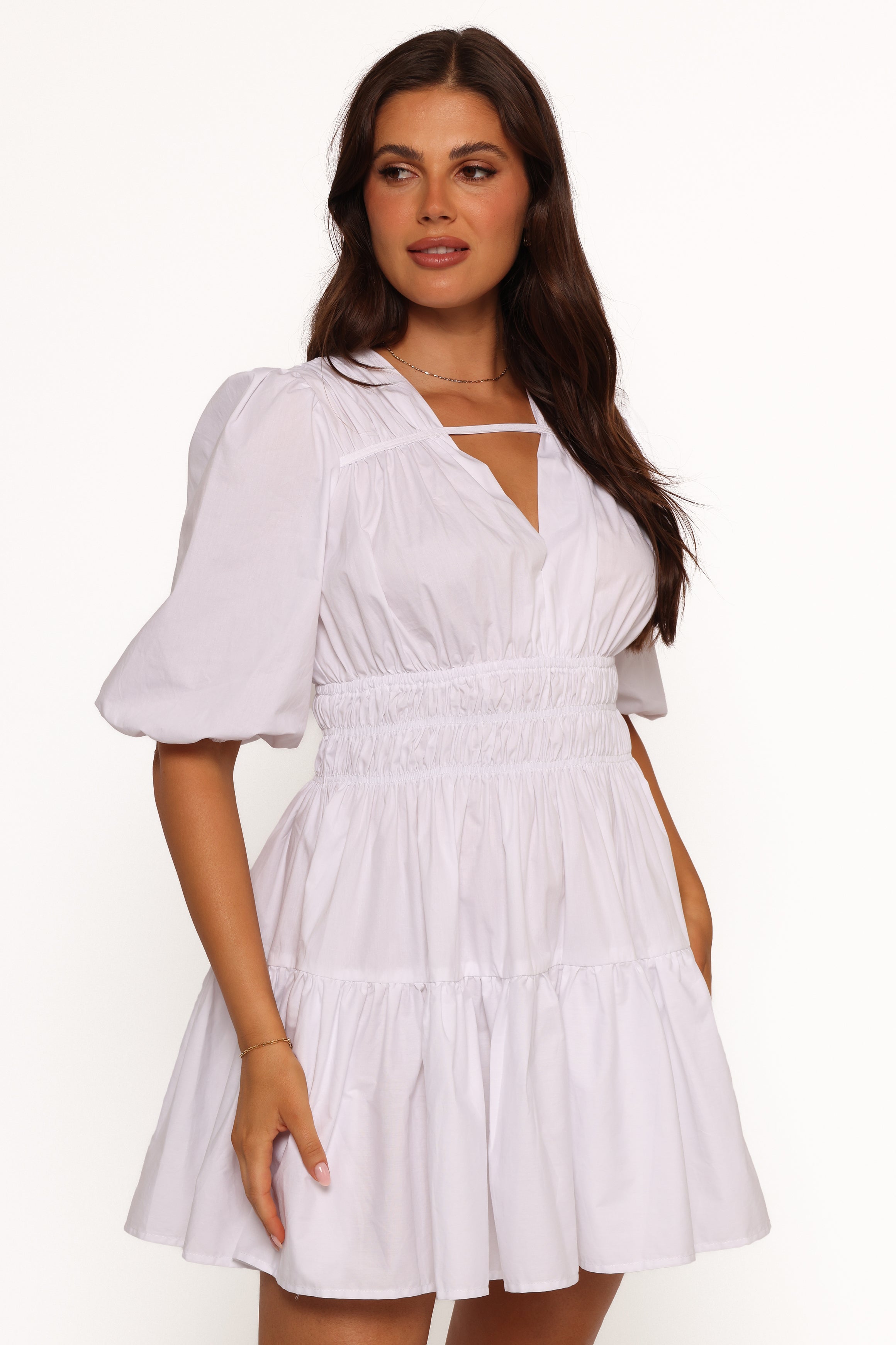 Petal and Pup USA DRESSES Alessia Mini Dress - White (Hold for Rack)
