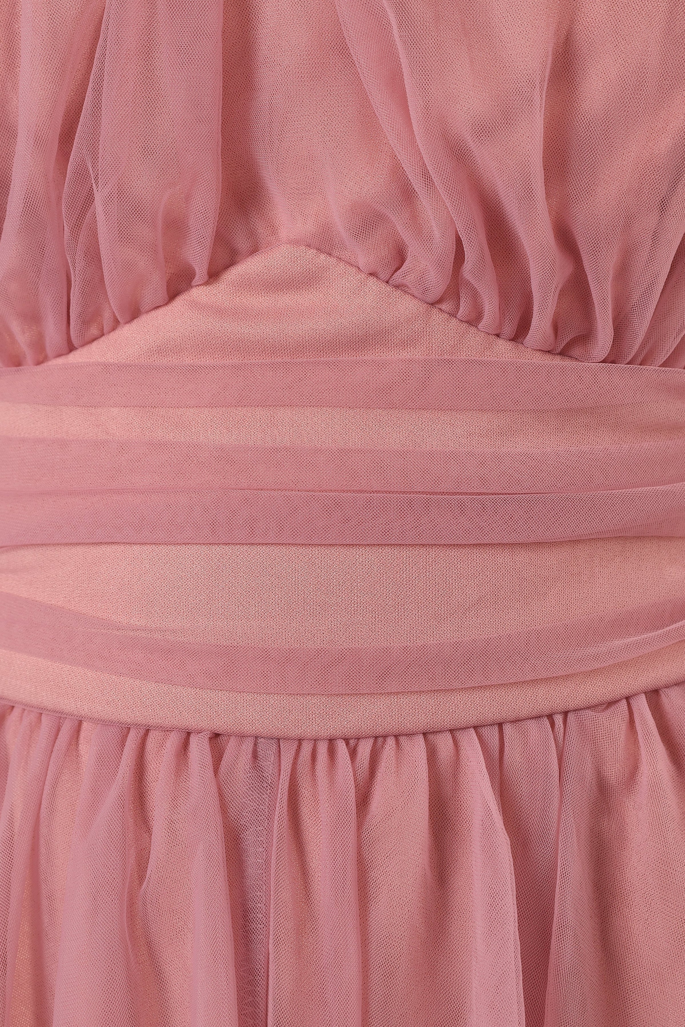 Petal and Pup USA DRESSES Aletta Halterneck Midi Dress - Pink