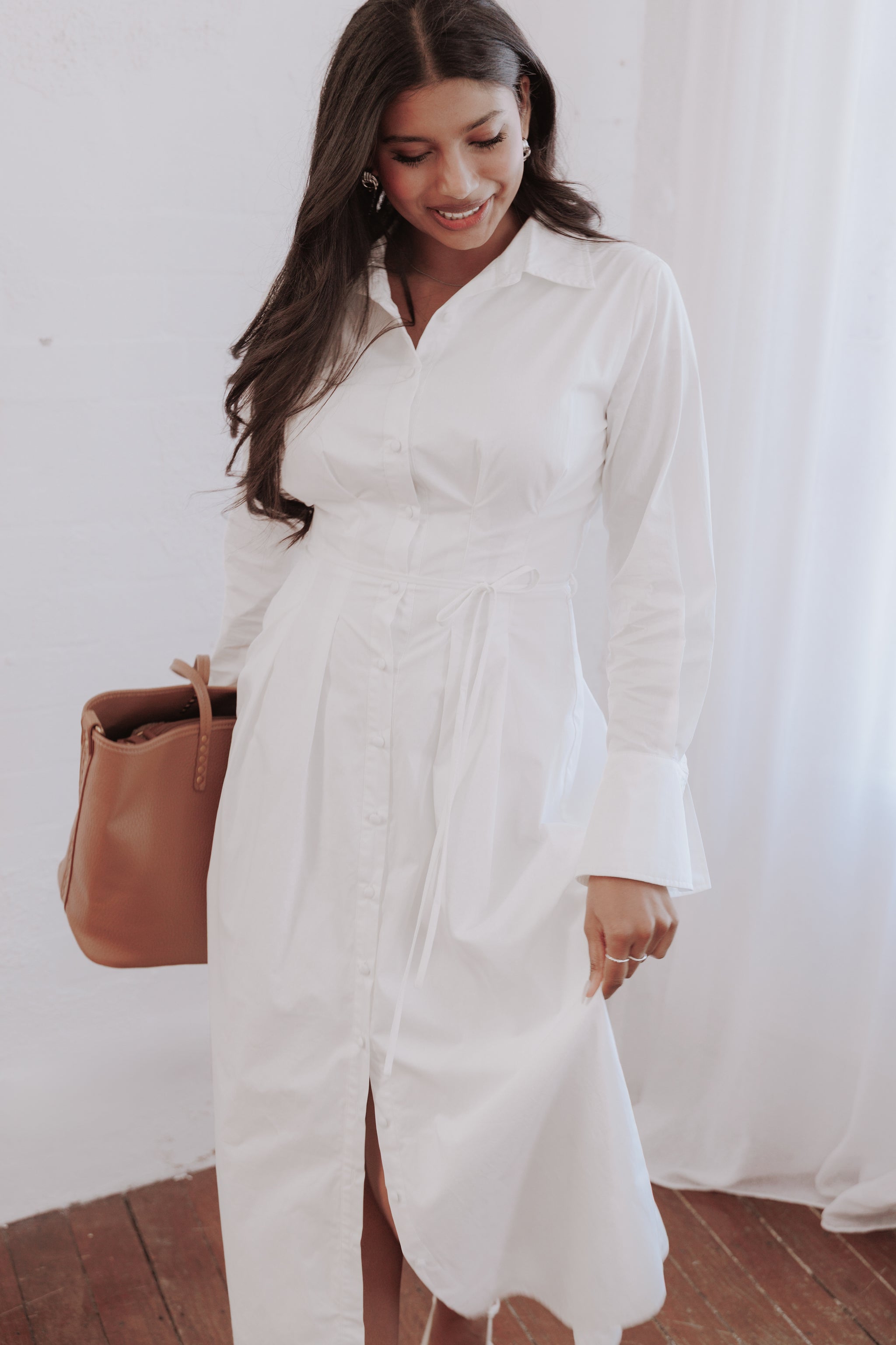 white dress shirt dress Alexander Shirt Dress - Ivory