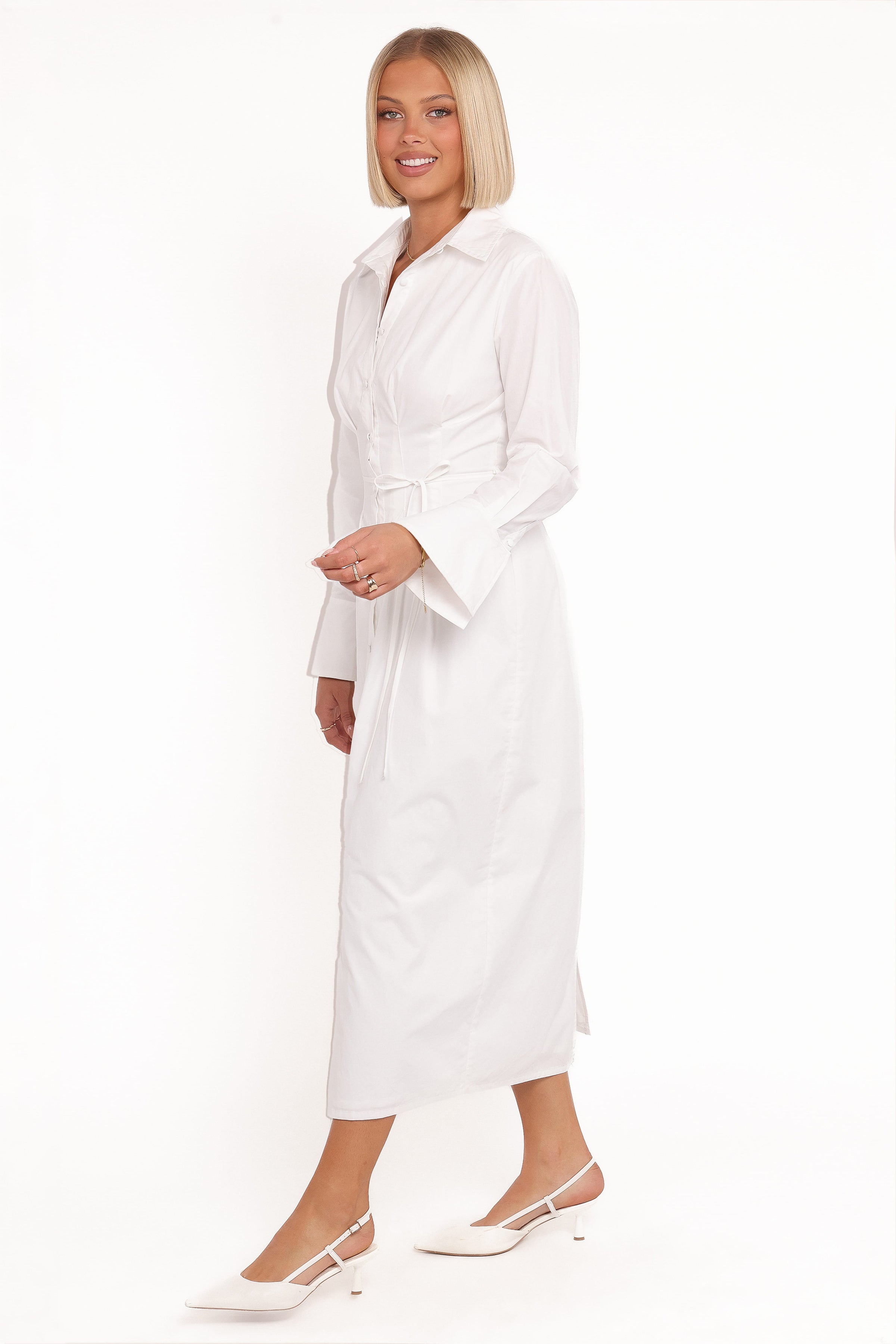 Petal and Pup USA DRESSES Alexander Shirt Dress - Ivory