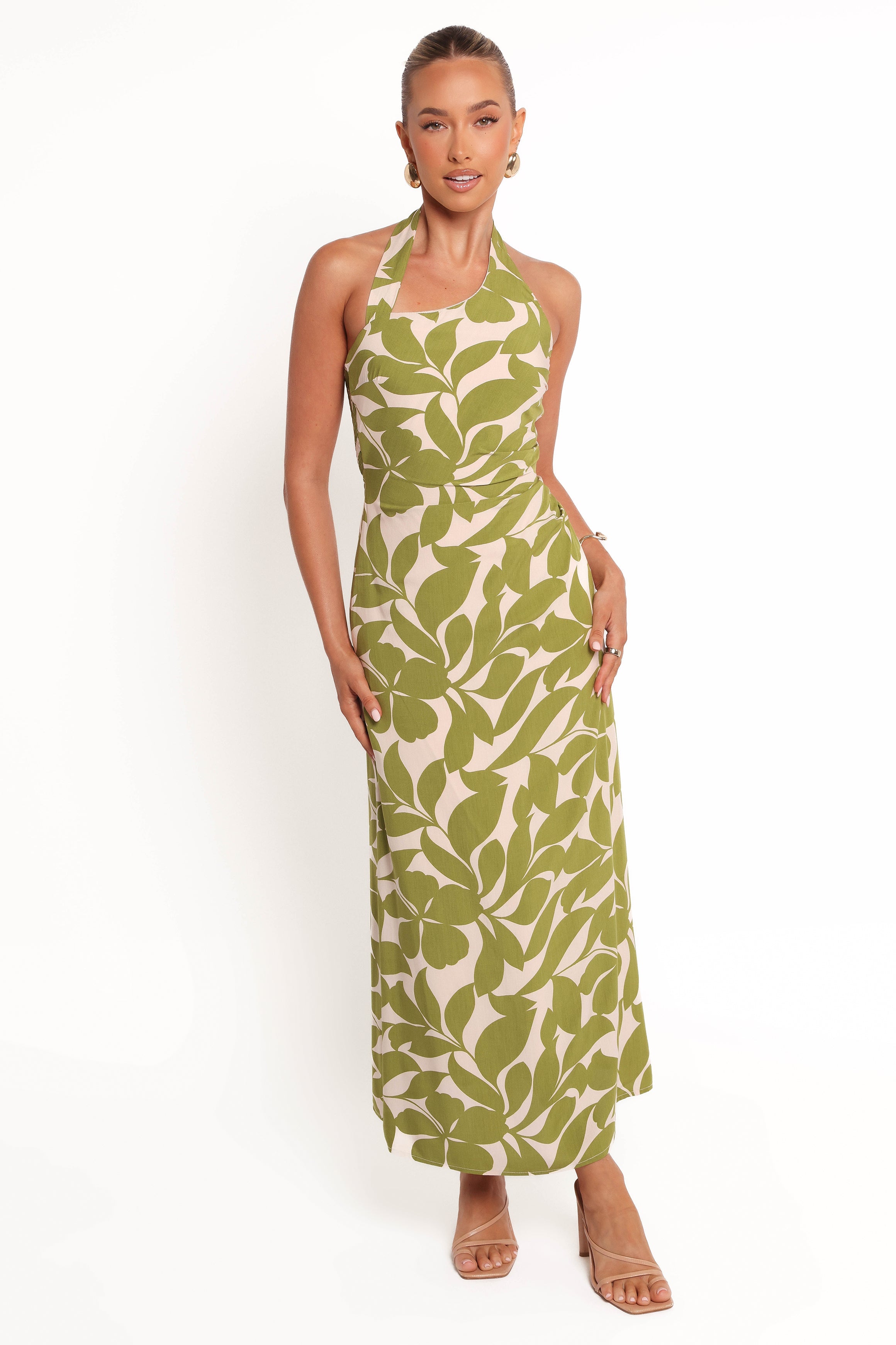 Petal and Pup USA DRESSES Alexis Maxi Dress - Green Floral