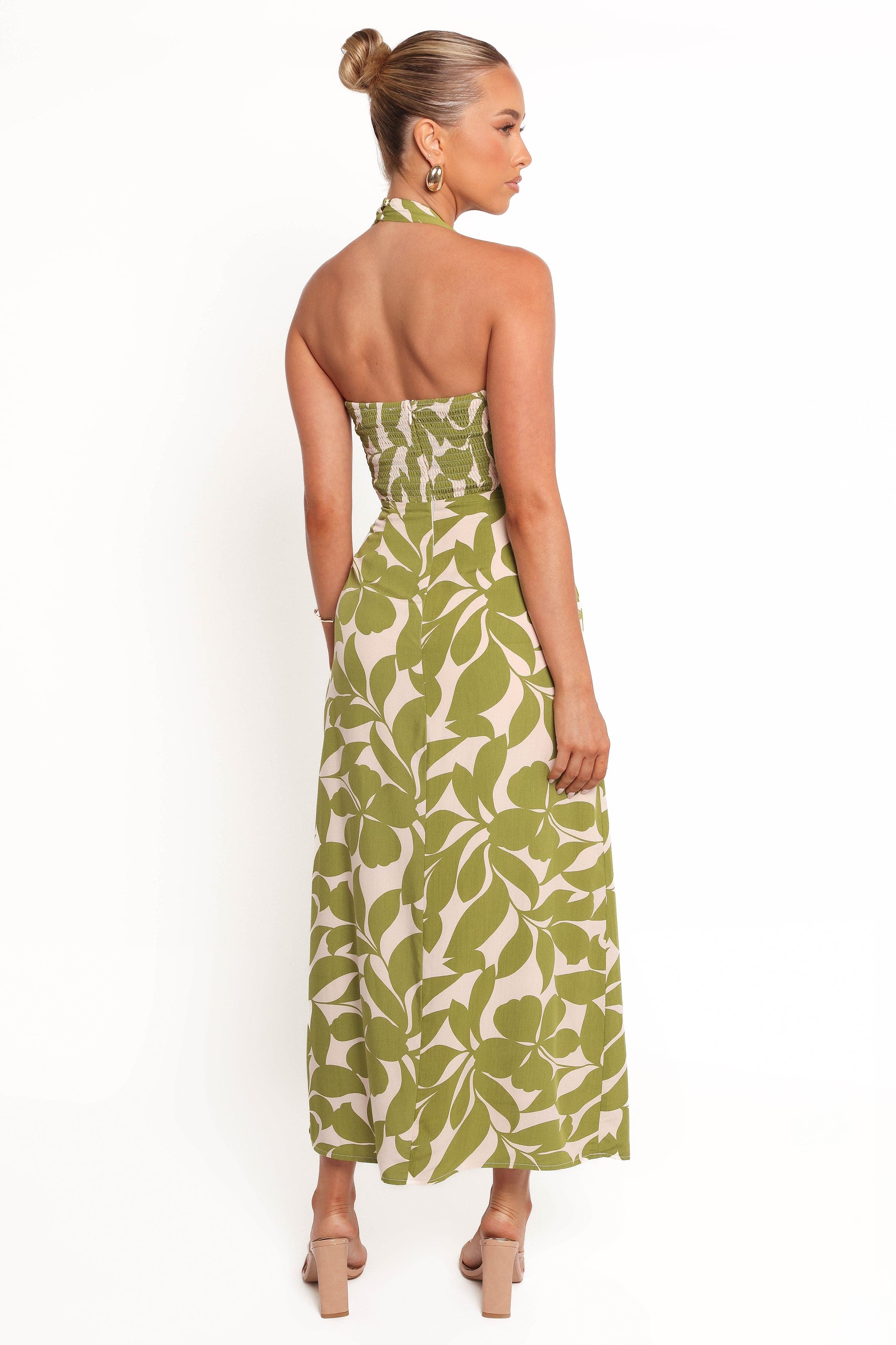 Petal and Pup USA DRESSES Alexis Maxi Dress - Green Floral