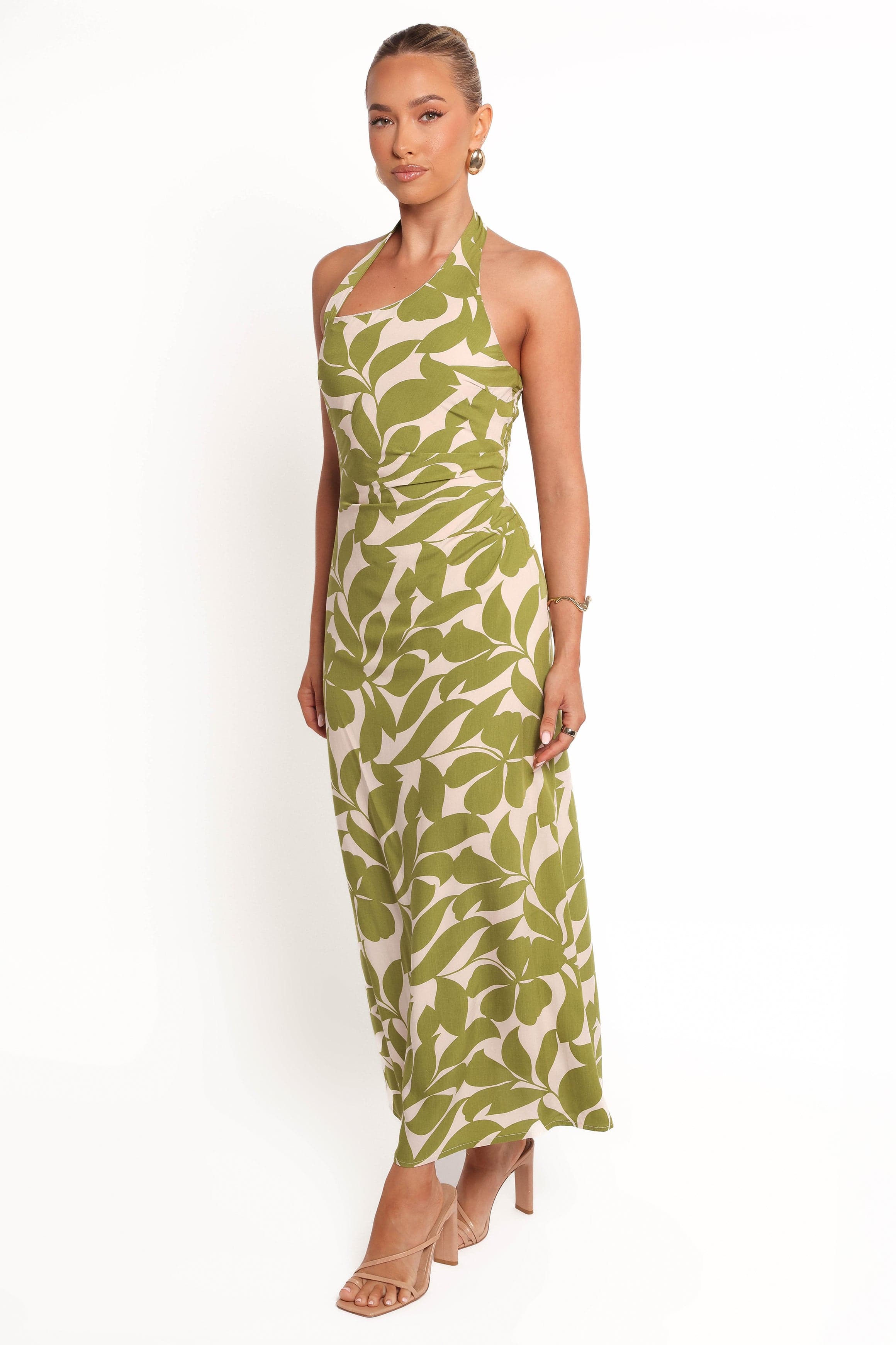 Petal and Pup USA DRESSES Alexis Maxi Dress - Green Floral
