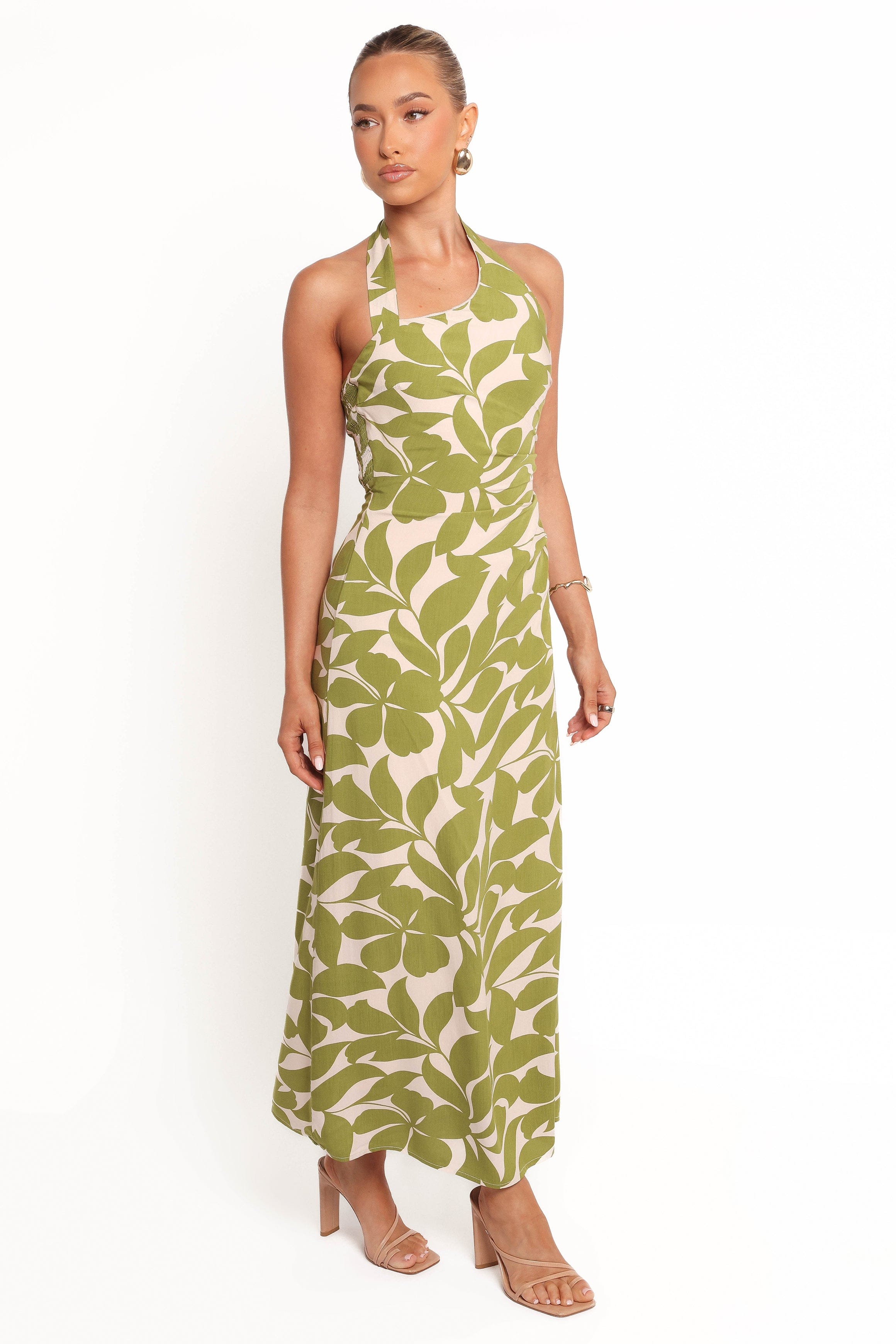 Petal and Pup USA DRESSES Alexis Maxi Dress - Green Floral