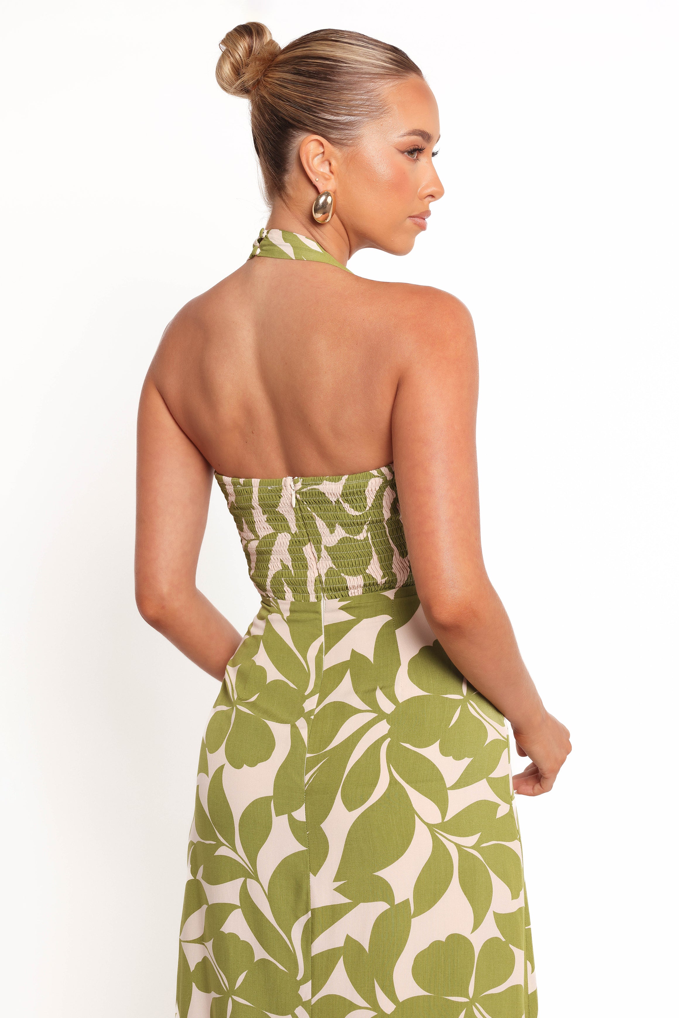 Petal and Pup USA DRESSES Alexis Maxi Dress - Green Floral