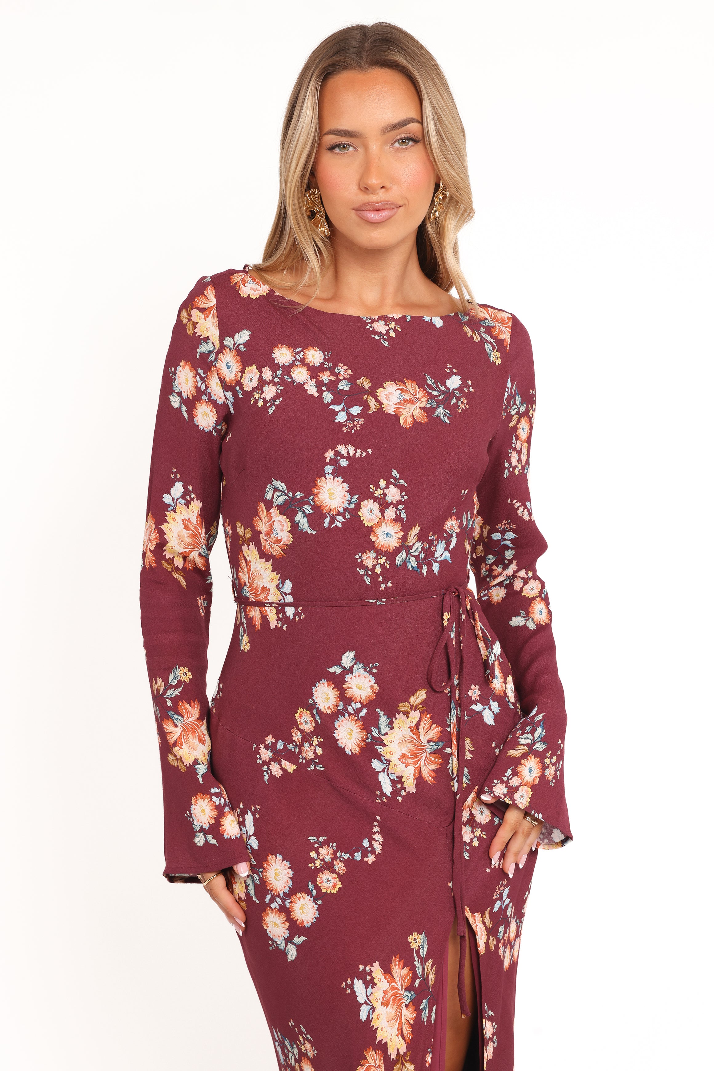 Petal and Pup USA DRESSES Alima Maxi Dress - Berry Floral
