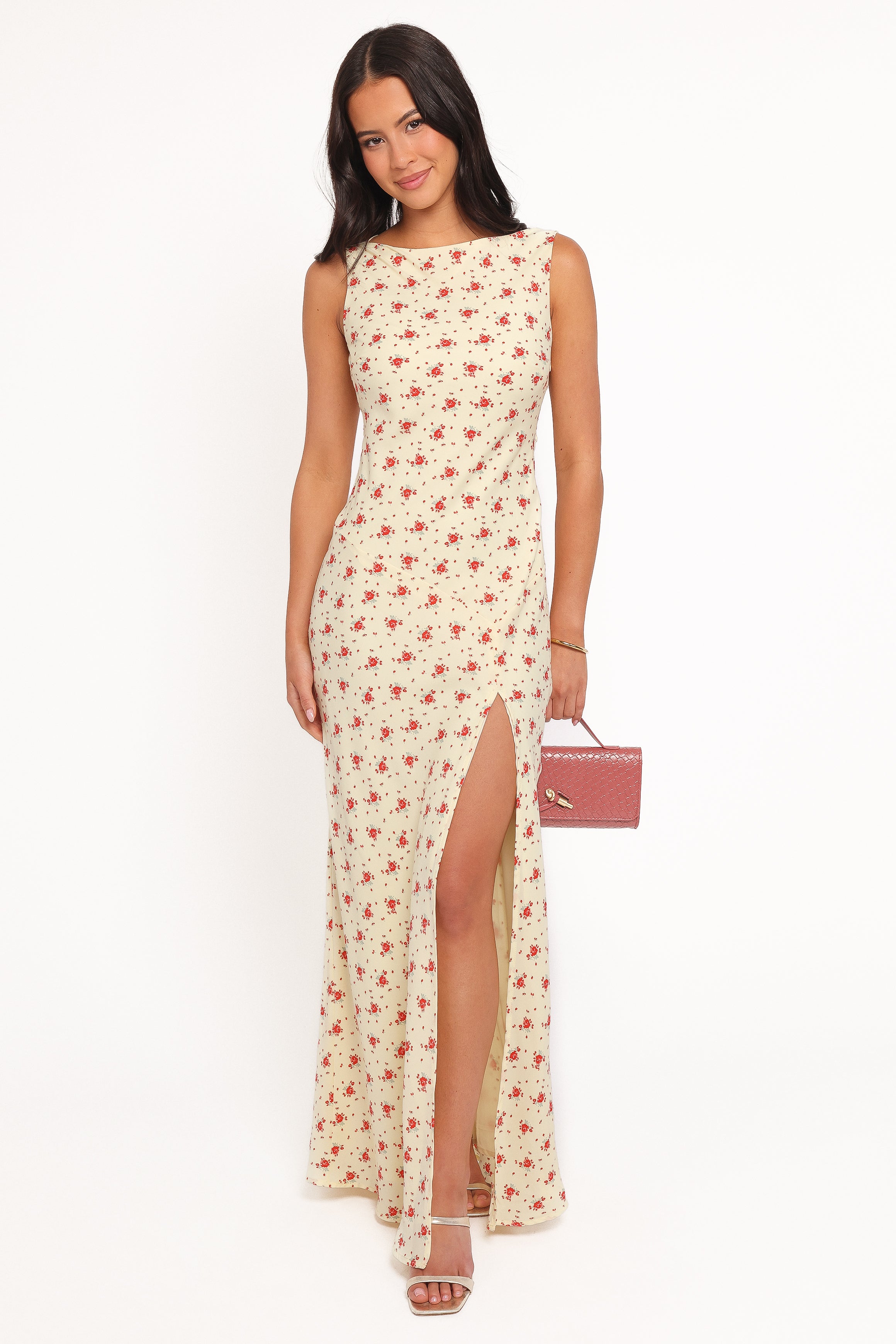 Petal and Pup USA DRESSES Alima Sleeveless Maxi Dress - Yellow Floral