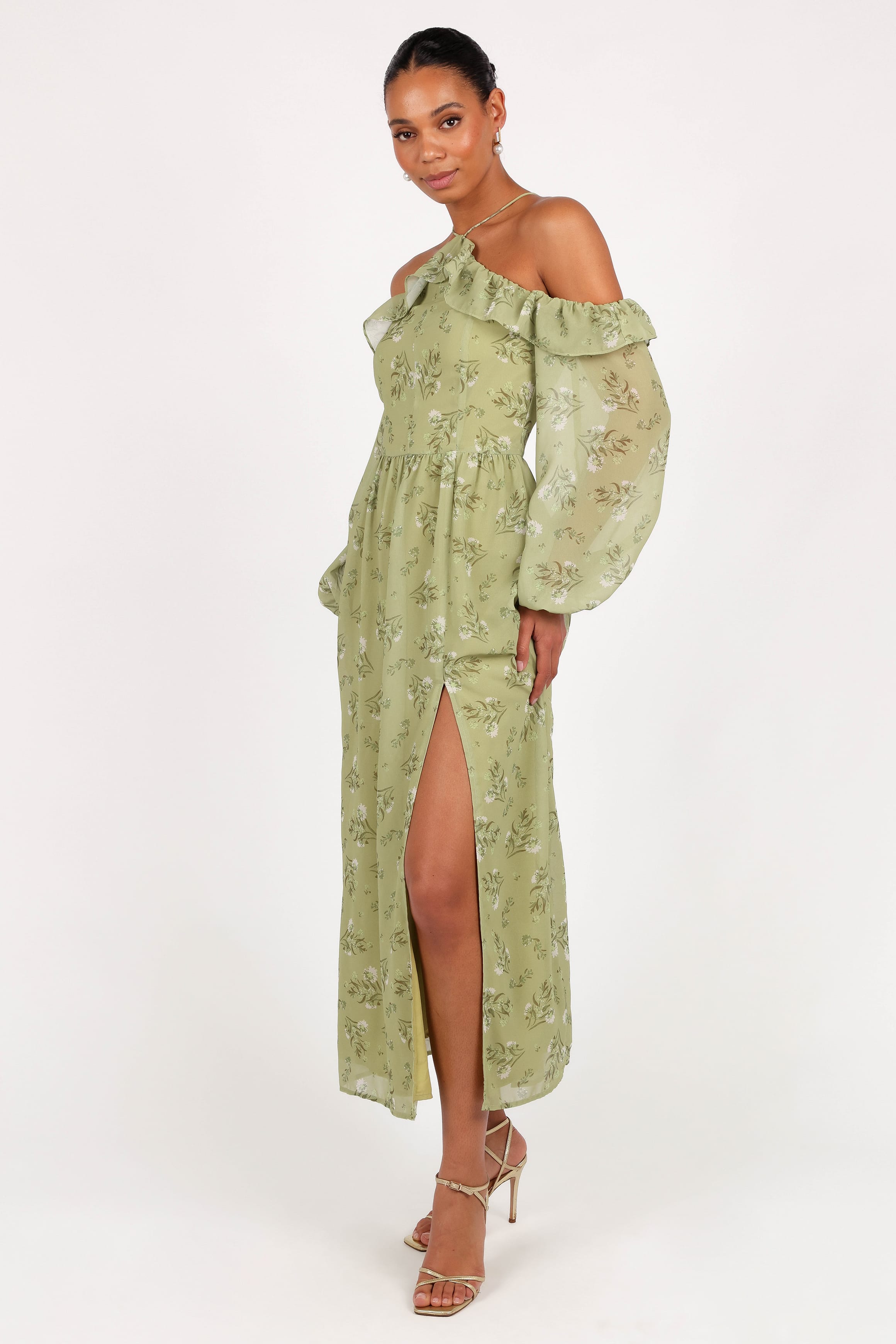 Petal and Pup USA DRESSES Alina Maxi Dress - Sage Botanica