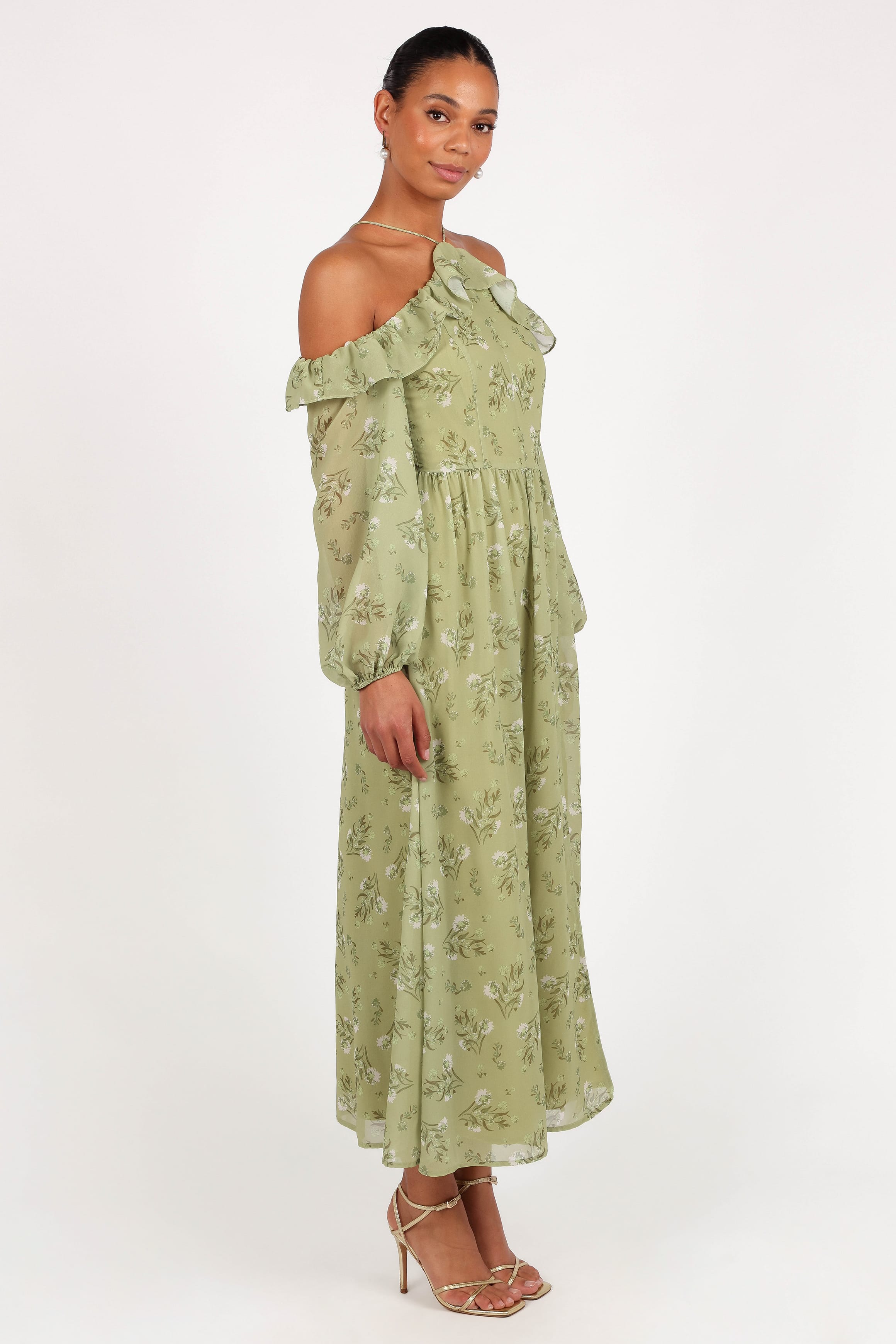 Petal and Pup USA DRESSES Alina Maxi Dress - Sage Botanica