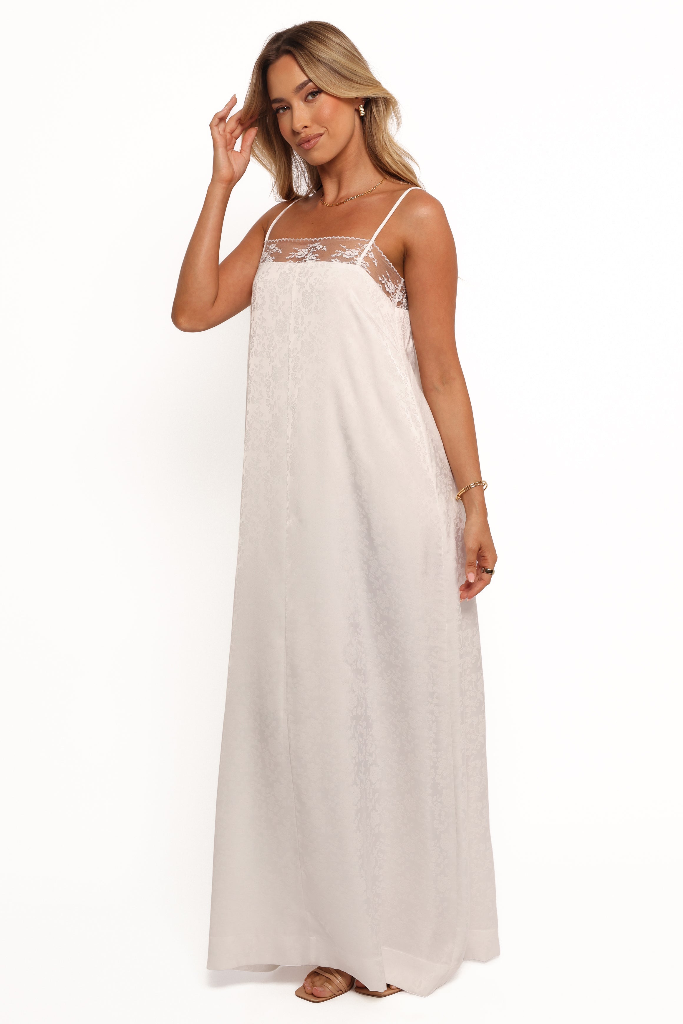 Petal and Pup USA DRESSES Alisha Maxi Dress - White