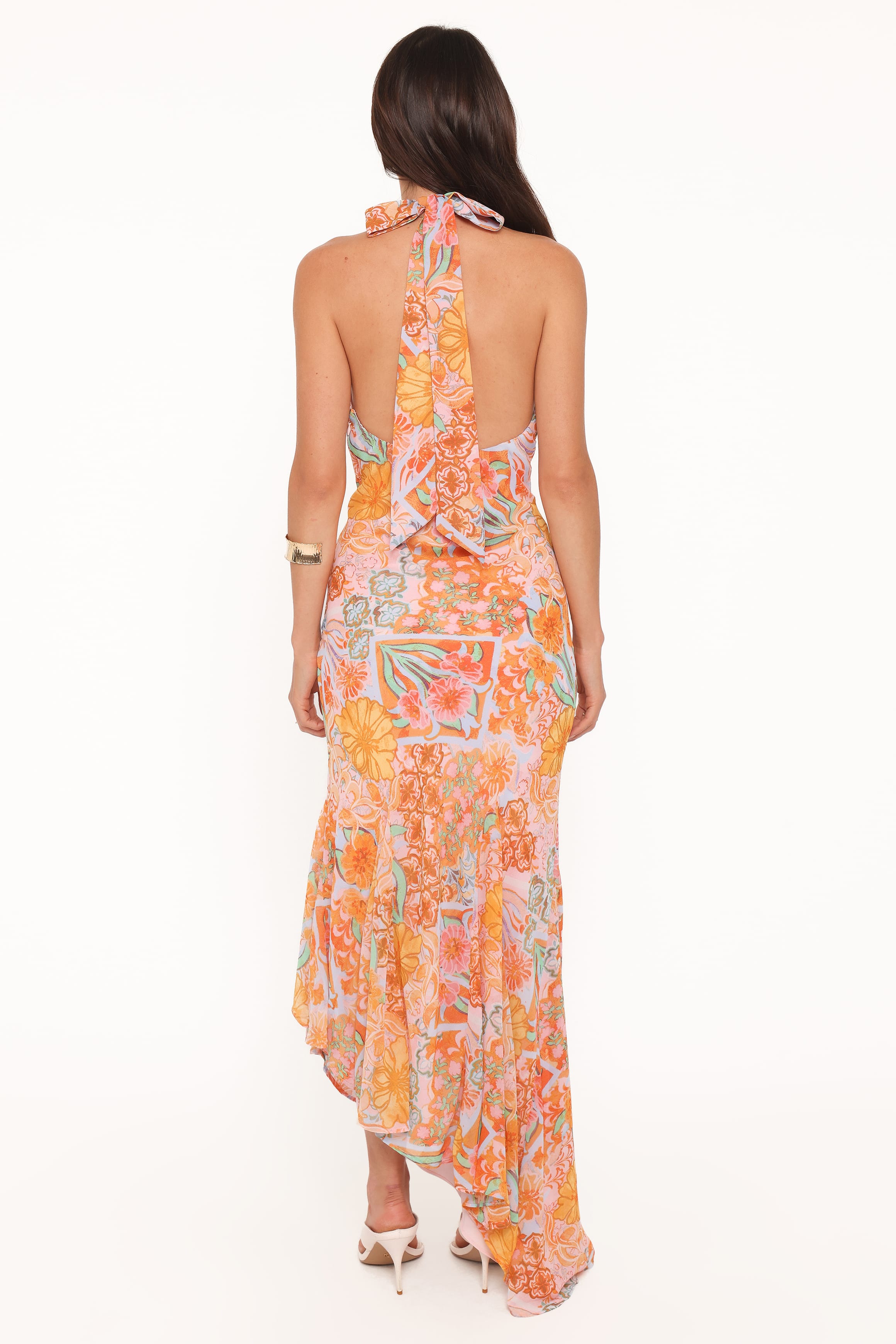 Petal and Pup USA DRESSES Alkira Maxi Dress - Orange Summer Garden