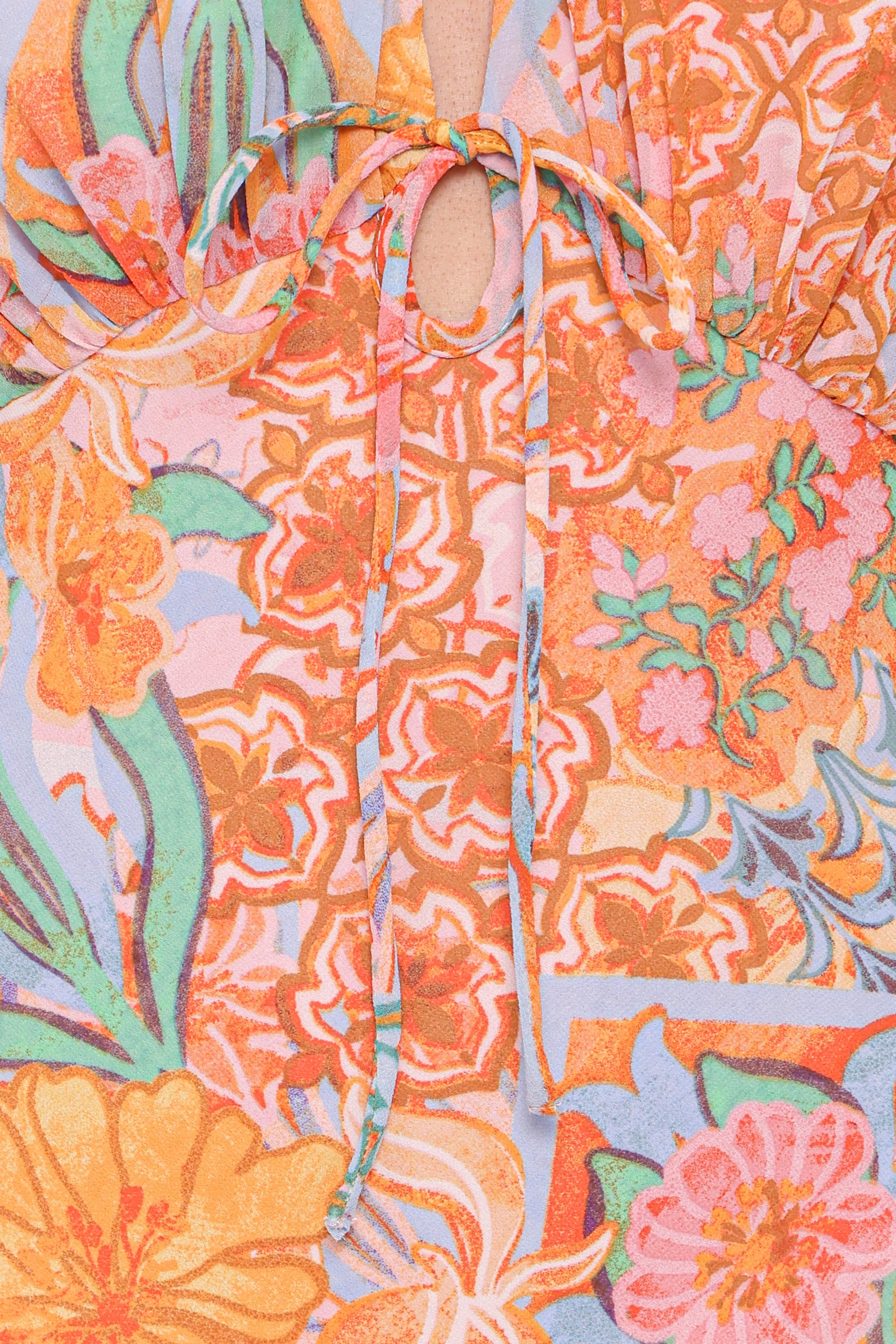 Petal and Pup USA DRESSES Alkira Maxi Dress - Orange Summer Garden