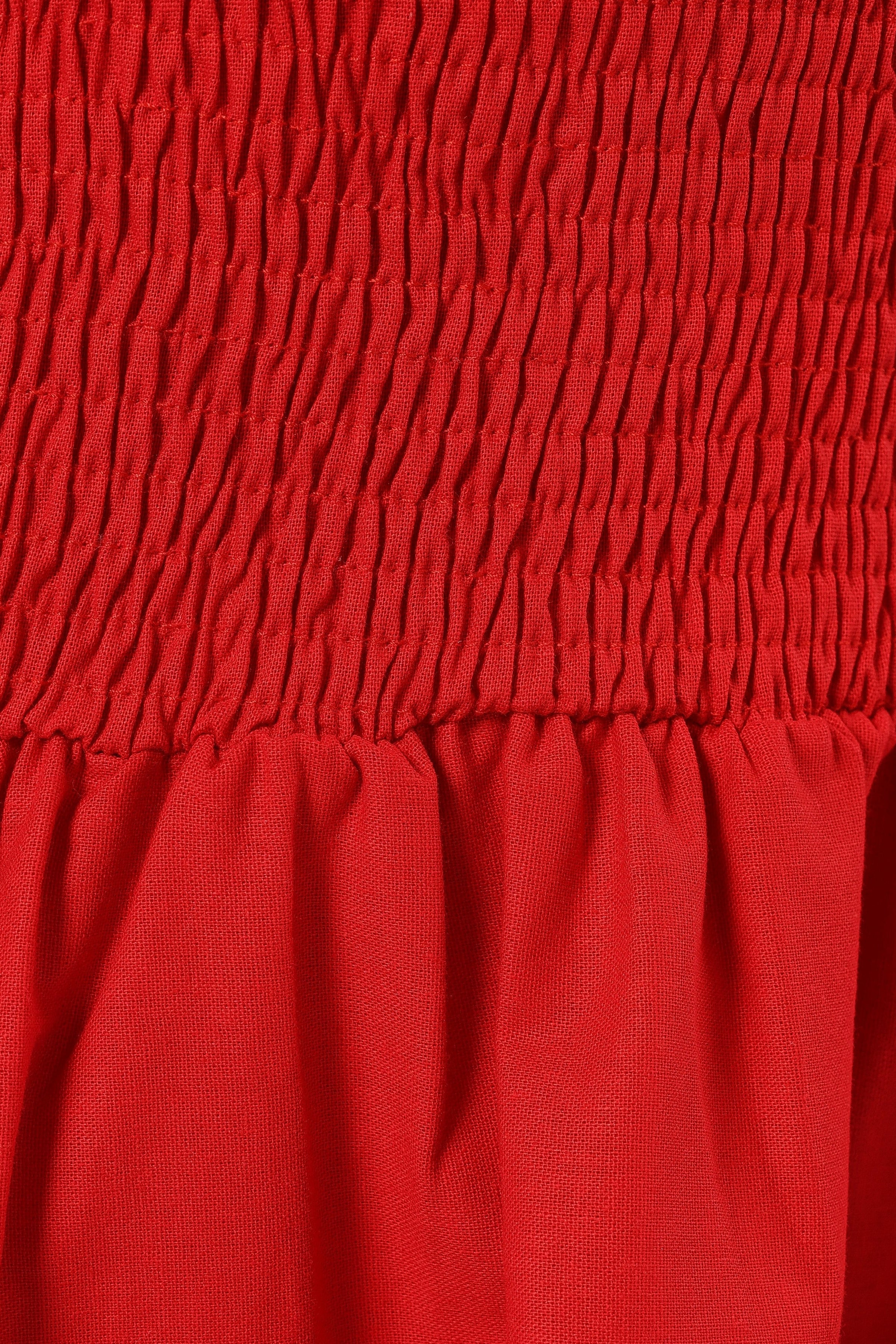 Petal and Pup USA DRESSES Allison One Shoulder Mini Dress - Red