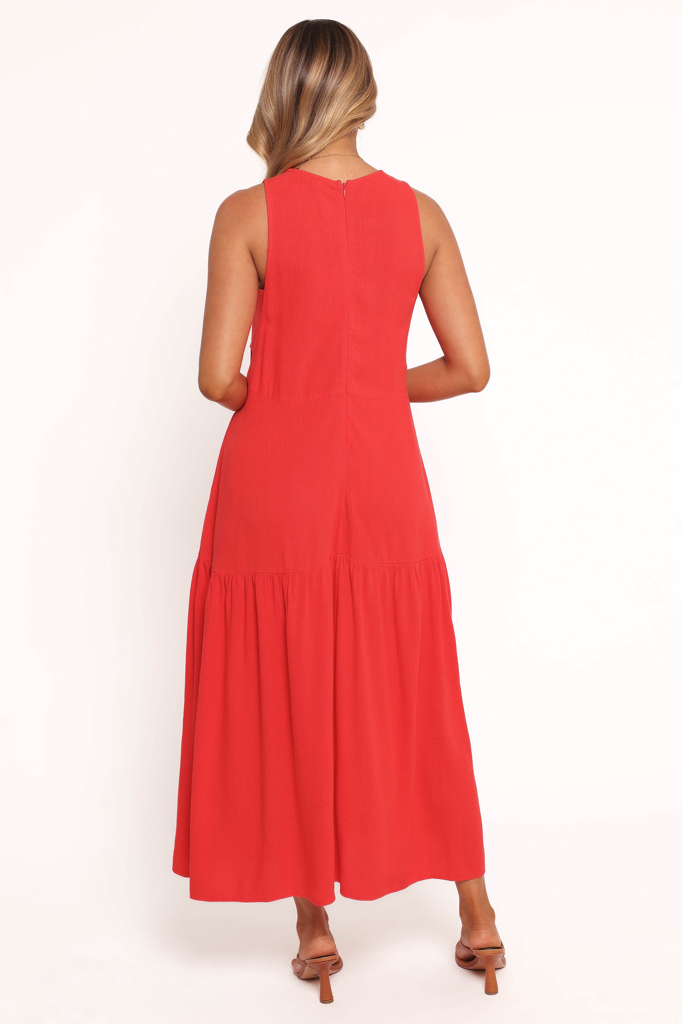 Petal and Pup USA DRESSES Almudena Midi Dress - Red