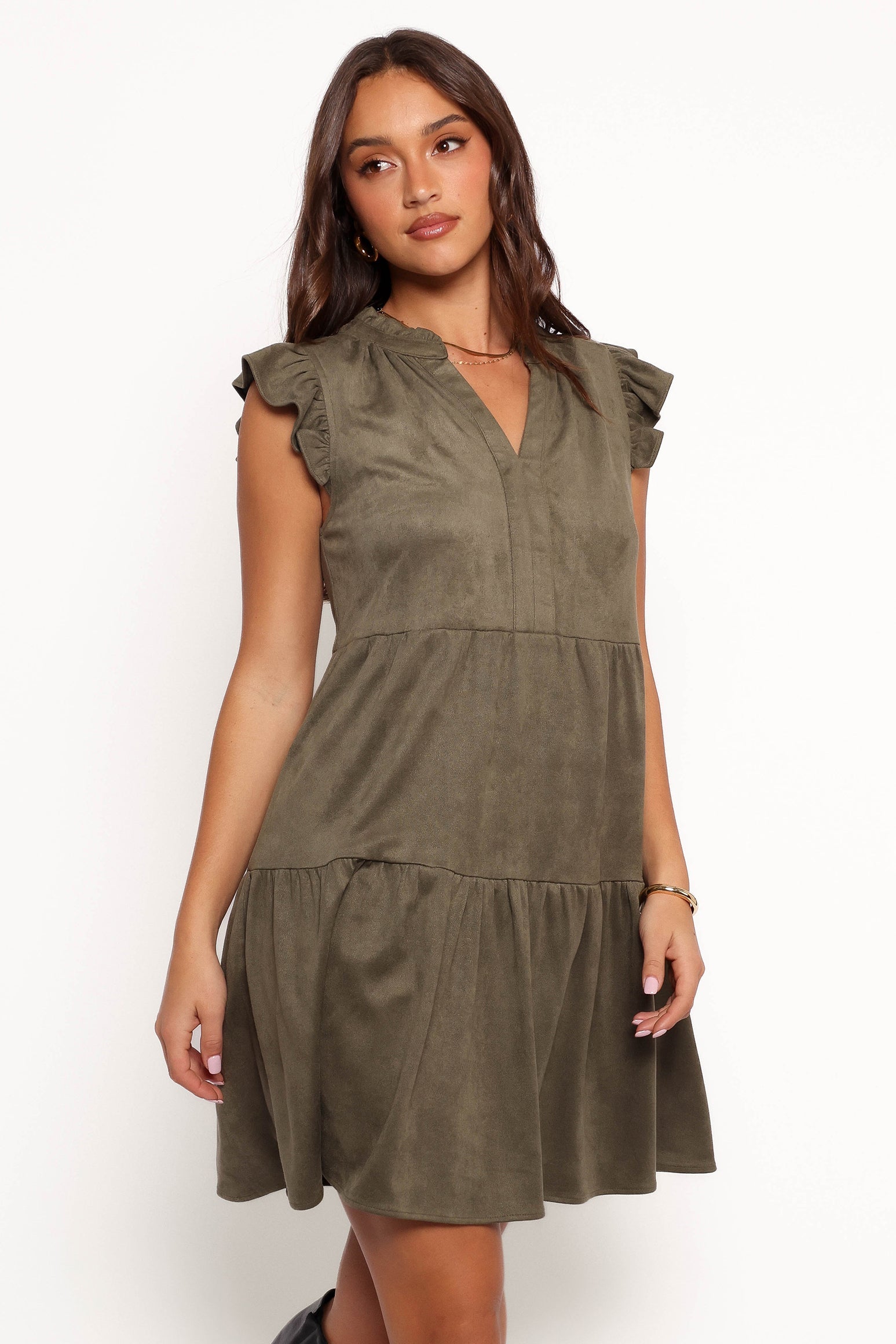 Petal and Pup USA DRESSES Alyx Mini Dress - Olive