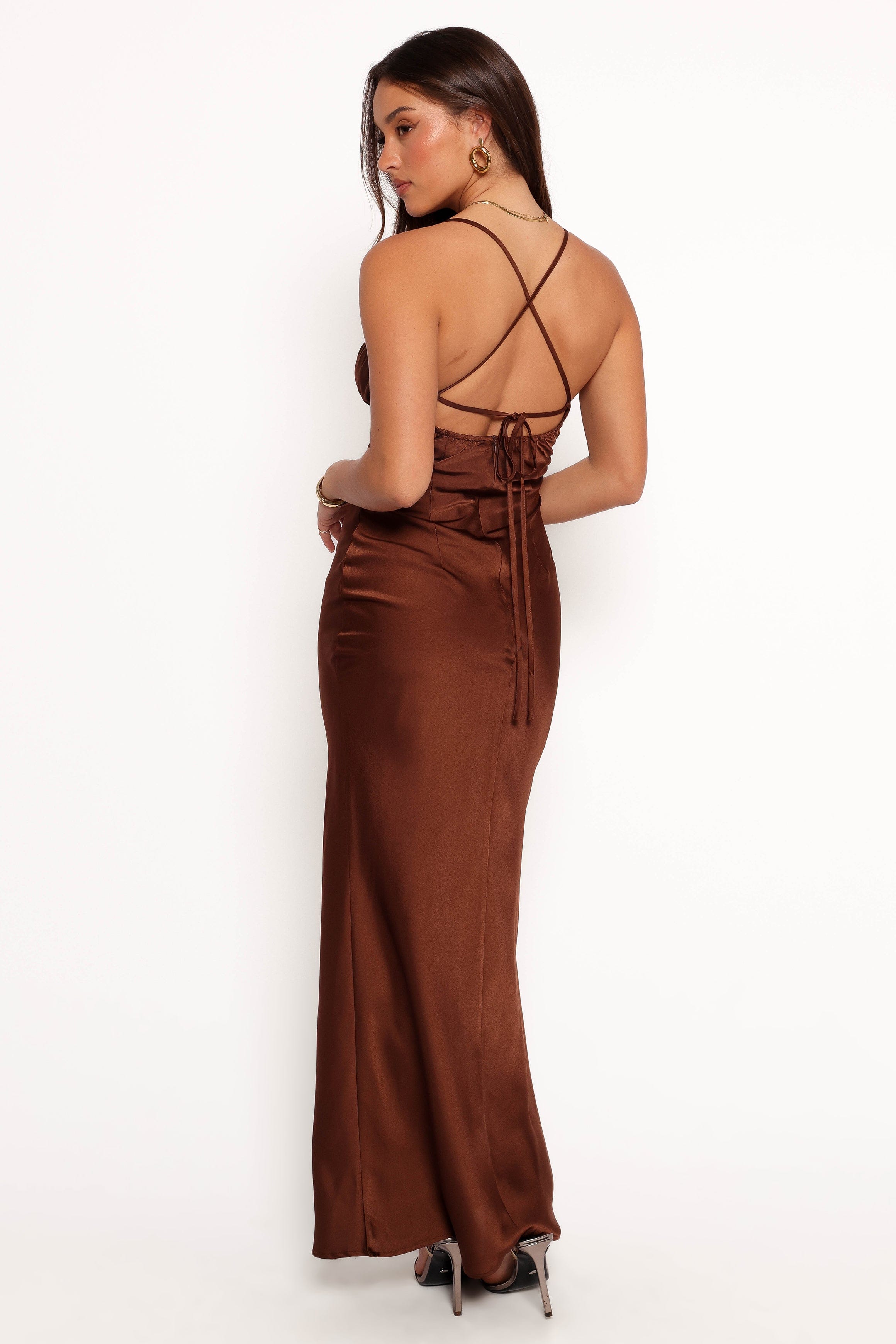 Petal and Pup USA DRESSES Amalia Maxi Dress - Chocolate