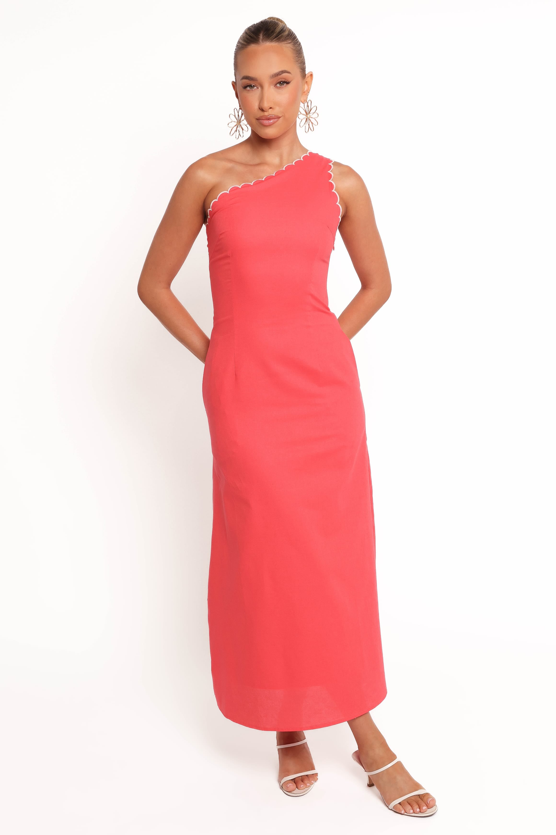 Petal and Pup USA DRESSES Amani Midi Dress - Coral (Hold for Rack)